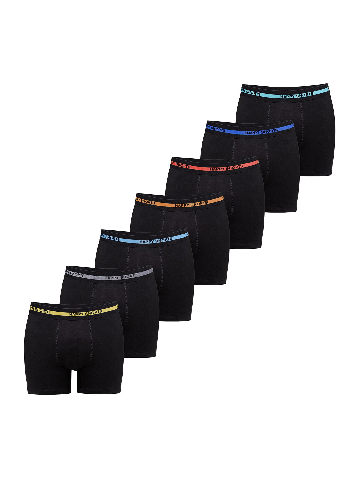 Happy Shorts Herren Trunk Jersey Uni 7er Pack - Bild 1
