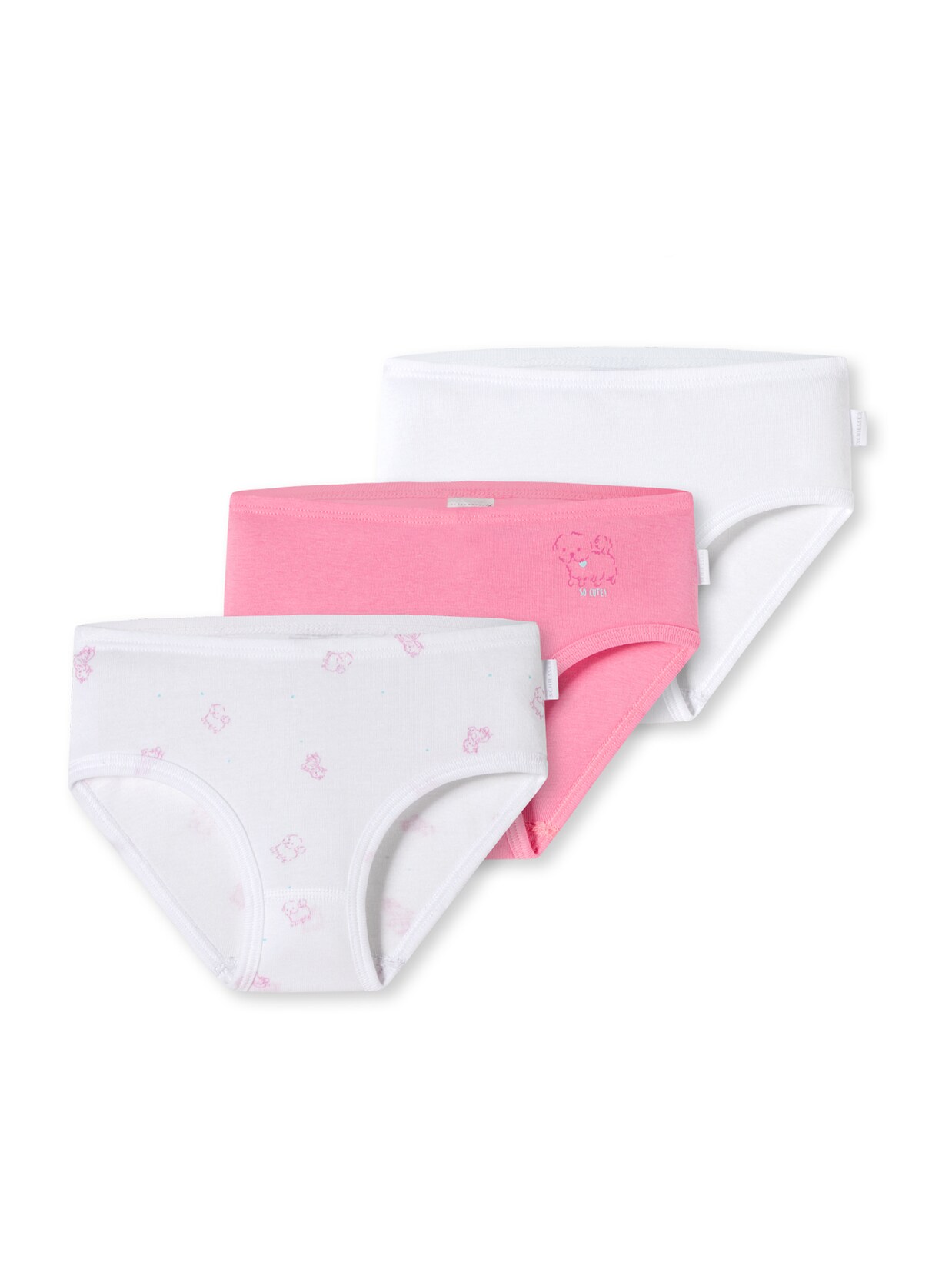 Schiesser Mädchen Hüftslip Fine Rib Organic Cotton 3er Pack | 04007066281363