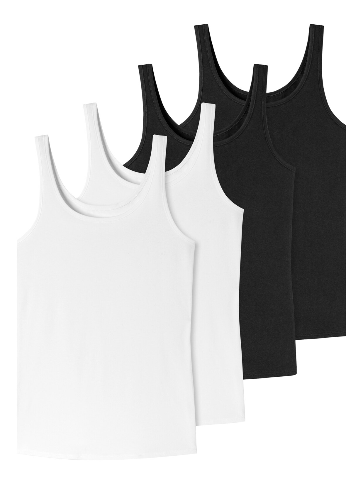 Schiesser Damen Trägertop Uncover 4er Pack