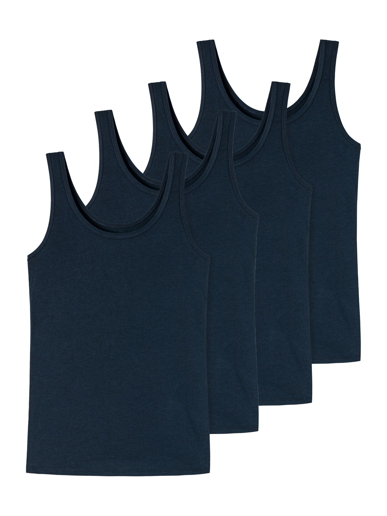 Schiesser Damen Trägertop Uncover 4er Pack