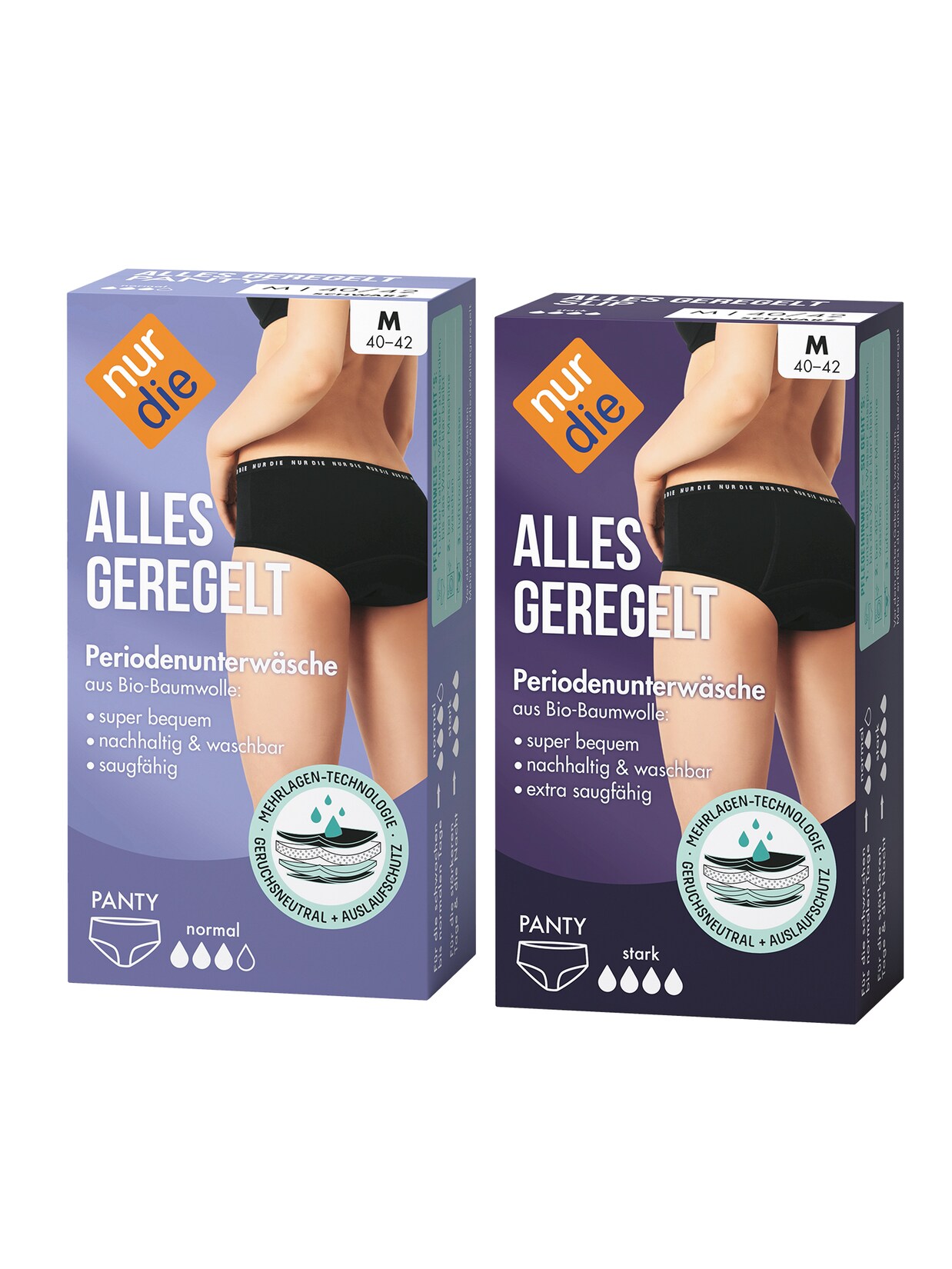 NUR DIE Damen Perioden-Panty Alles Geregelt Set Tag + Nacht 2er Pack