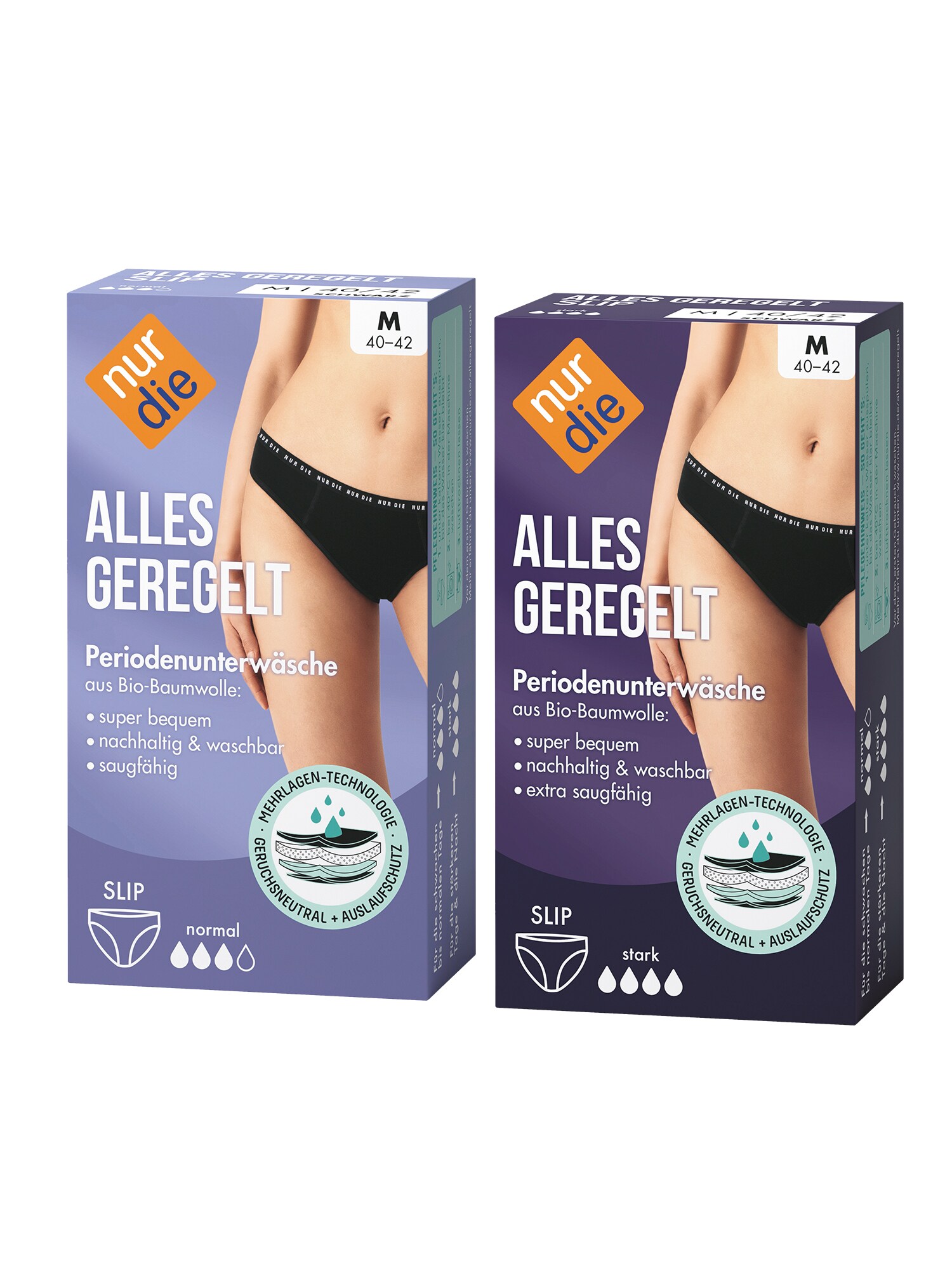 NUR DIE Damen Perioden-Slip Alles Geregelt Set Tag + Nacht 2er Pack - Bild 1