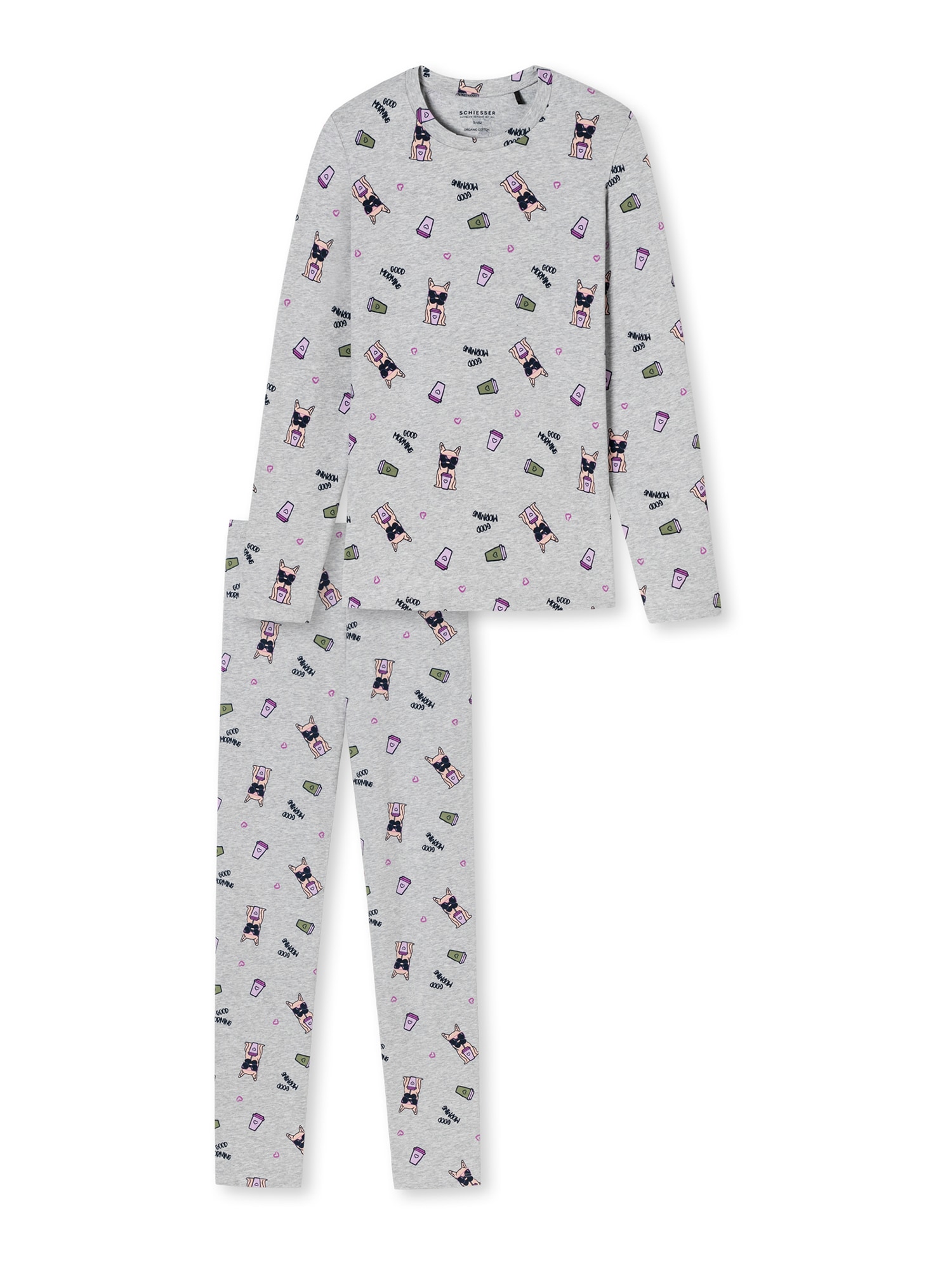 Schiesser Mädchen Pyjama Set - Bio Baumwolle Schlafanzug Größe 140-176