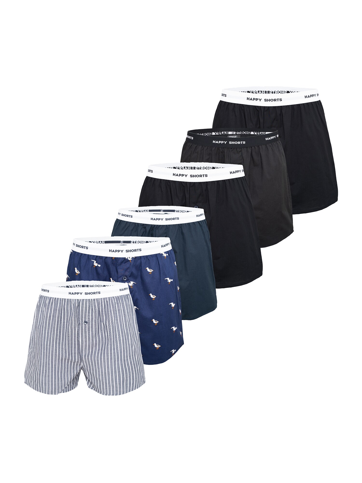 Happy Shorts Herren Boxer Mix 6er Pack - Bild 1