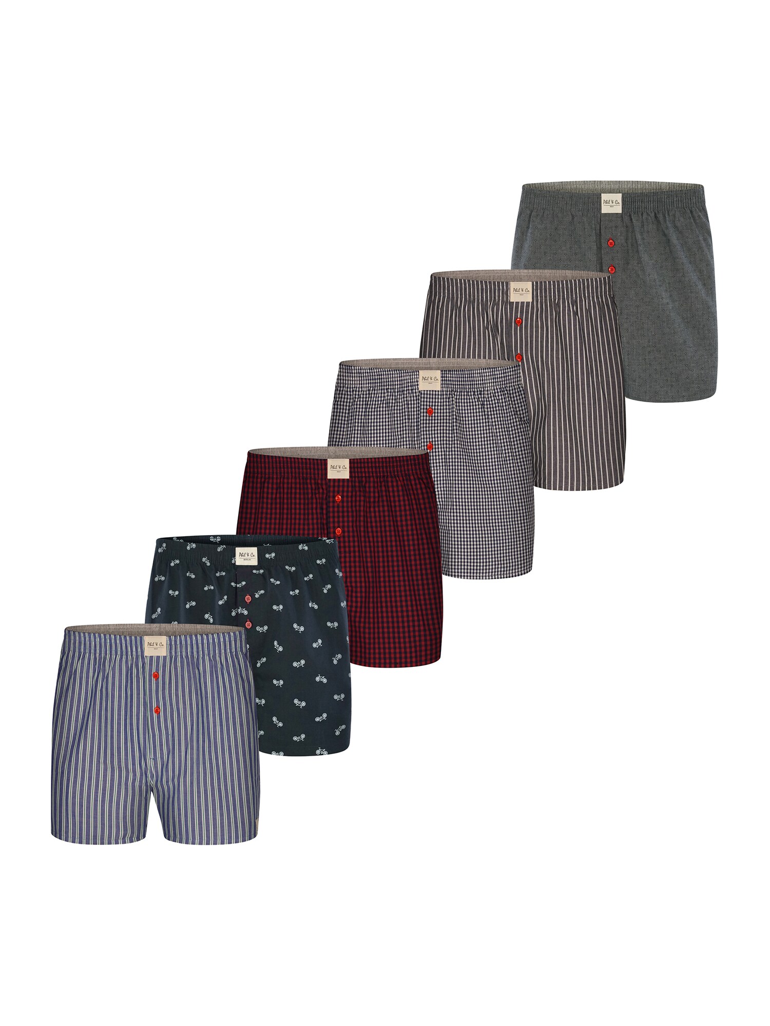 Phil & Co. Berlin Herren Boxer Sets 6er Pack - Bild 1