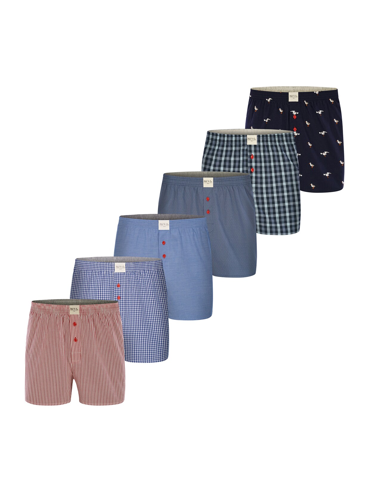 Phil & Co. Berlin Herren Boxer Sets 6er Pack