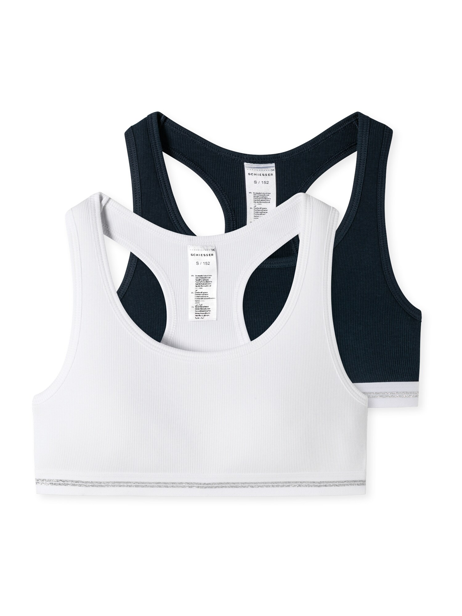 Schiesser M&auml;dchen Bustier Long Life Rib 2er Pack - Bild 1