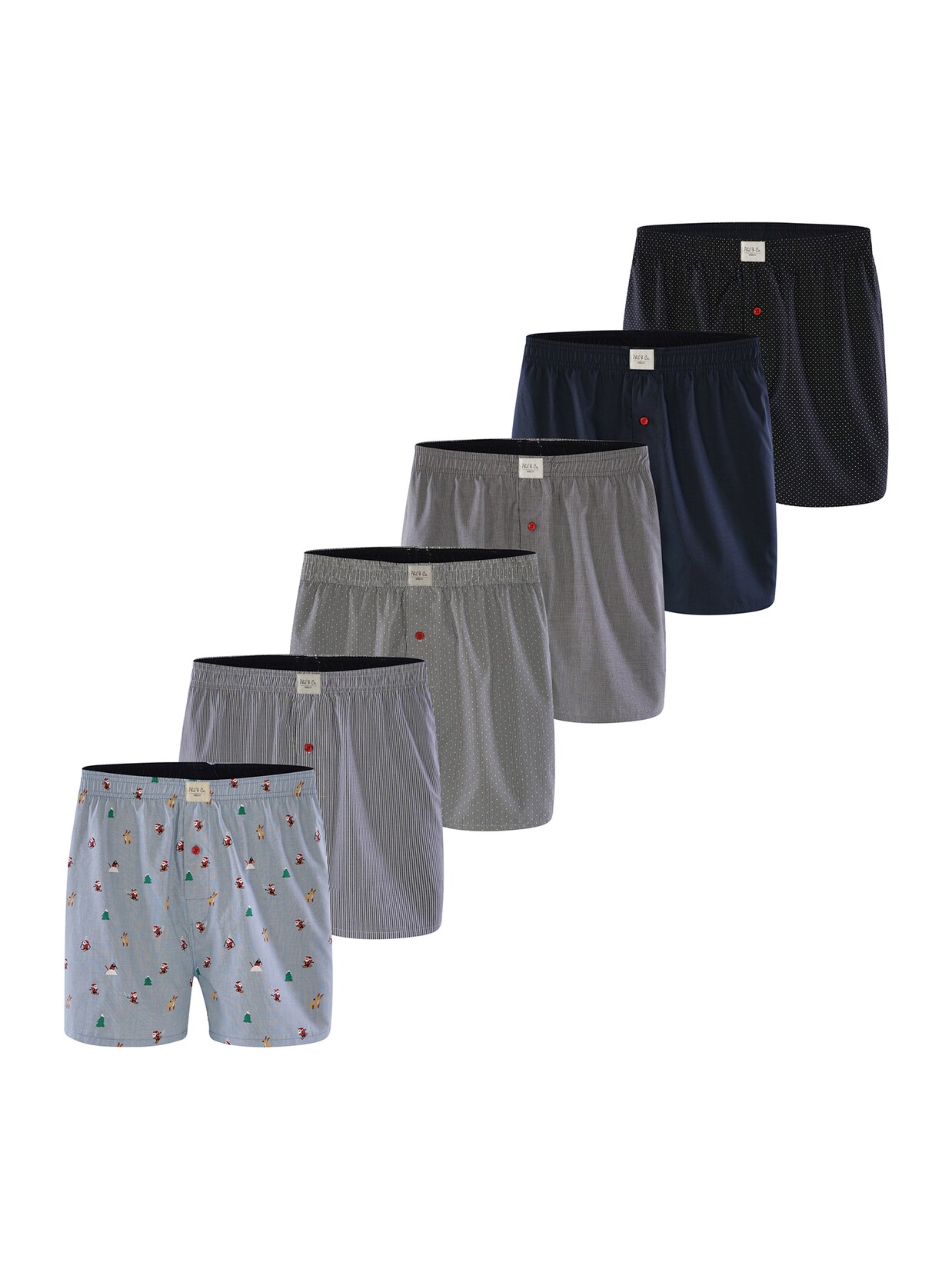 Phil & Co. Berlin Herren Boxer Classic Sets 6er Pack
