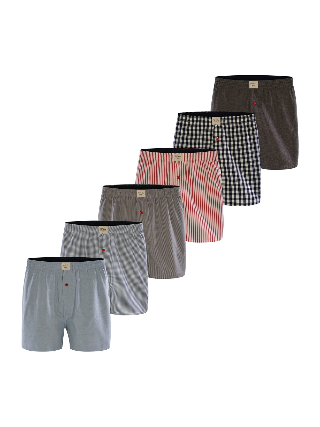 Phil & Co. Berlin Herren Boxer Classic Sets 6er Pack