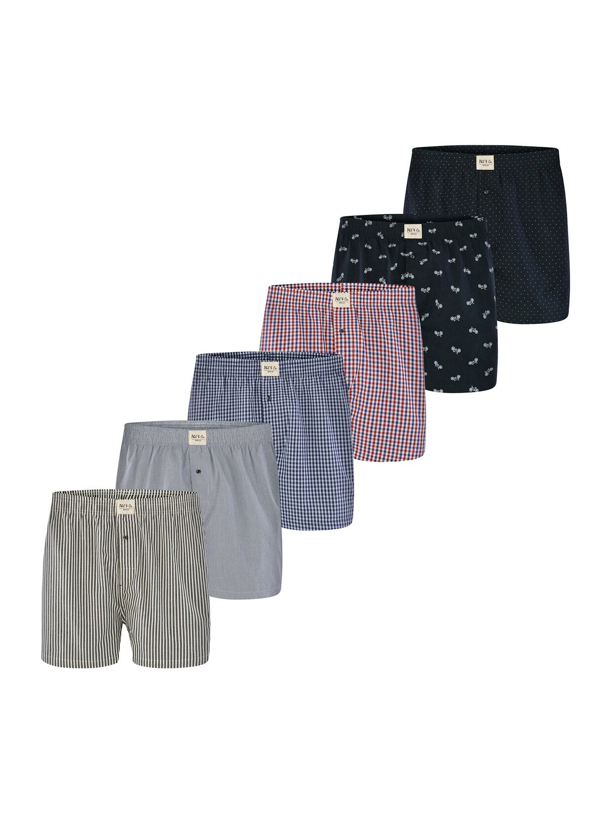 Phil & Co. Berlin Herren Boxer Classic Sets 6er Pack