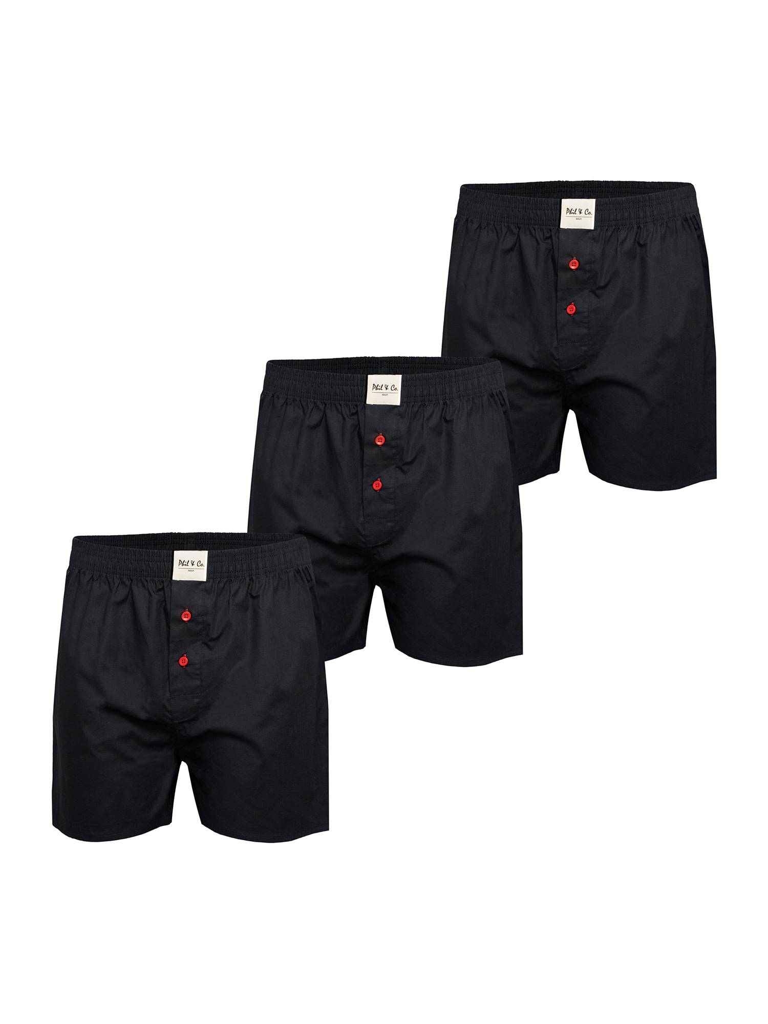 Phil & Co. Berlin Herren Boxer Uni 3er Pack - Bild 1