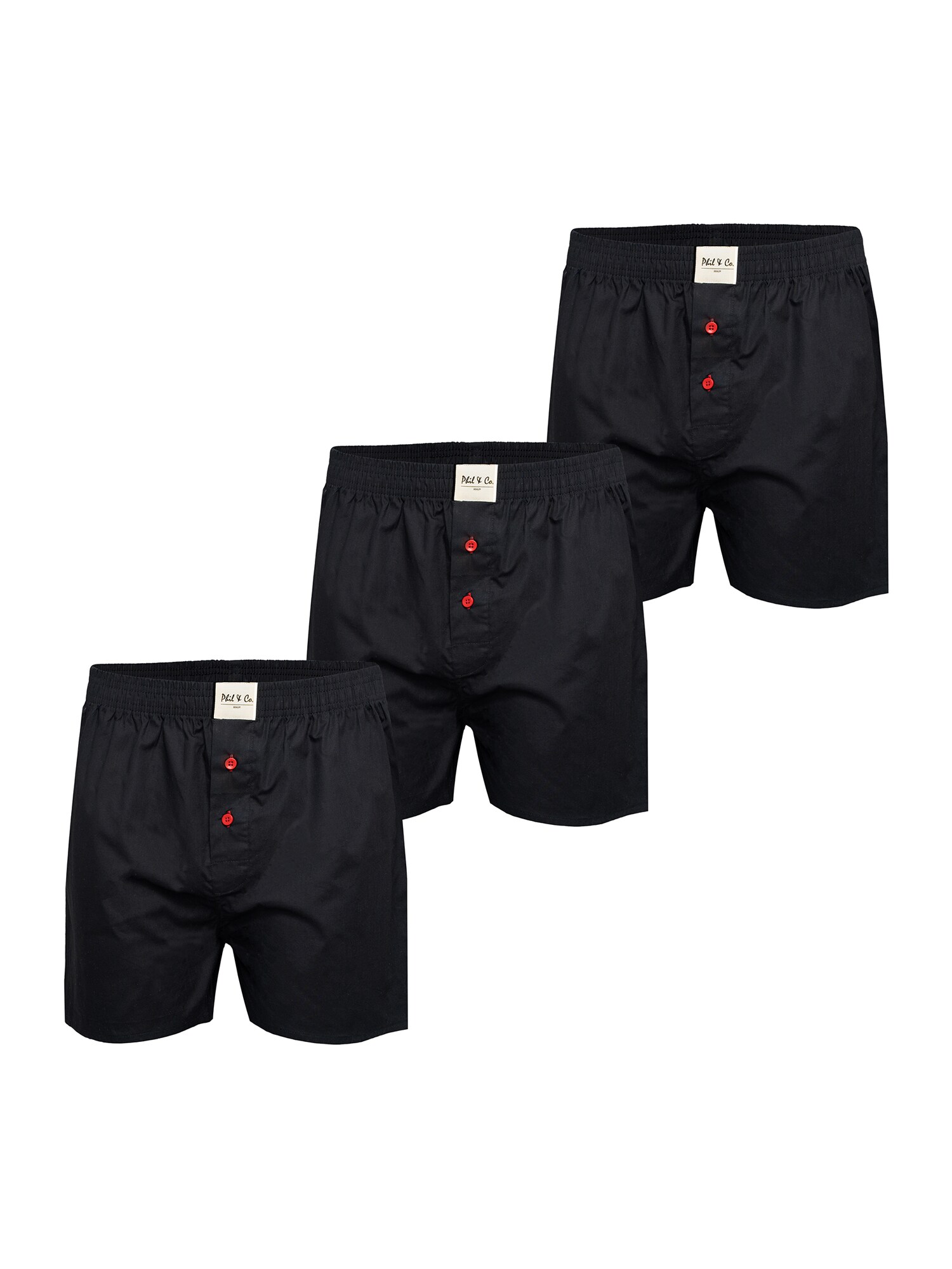 Phil & Co. Berlin Herren Boxer Uni 3er Pack - Bild 1