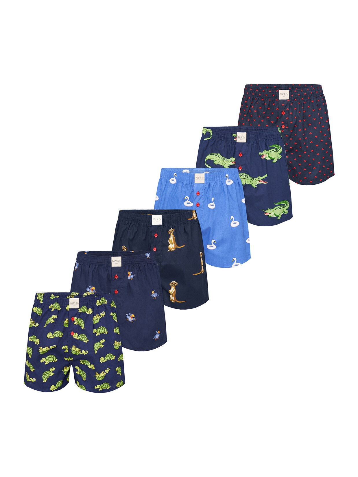 Phil & Co. Berlin Herren Boxer Prints 6er Pack