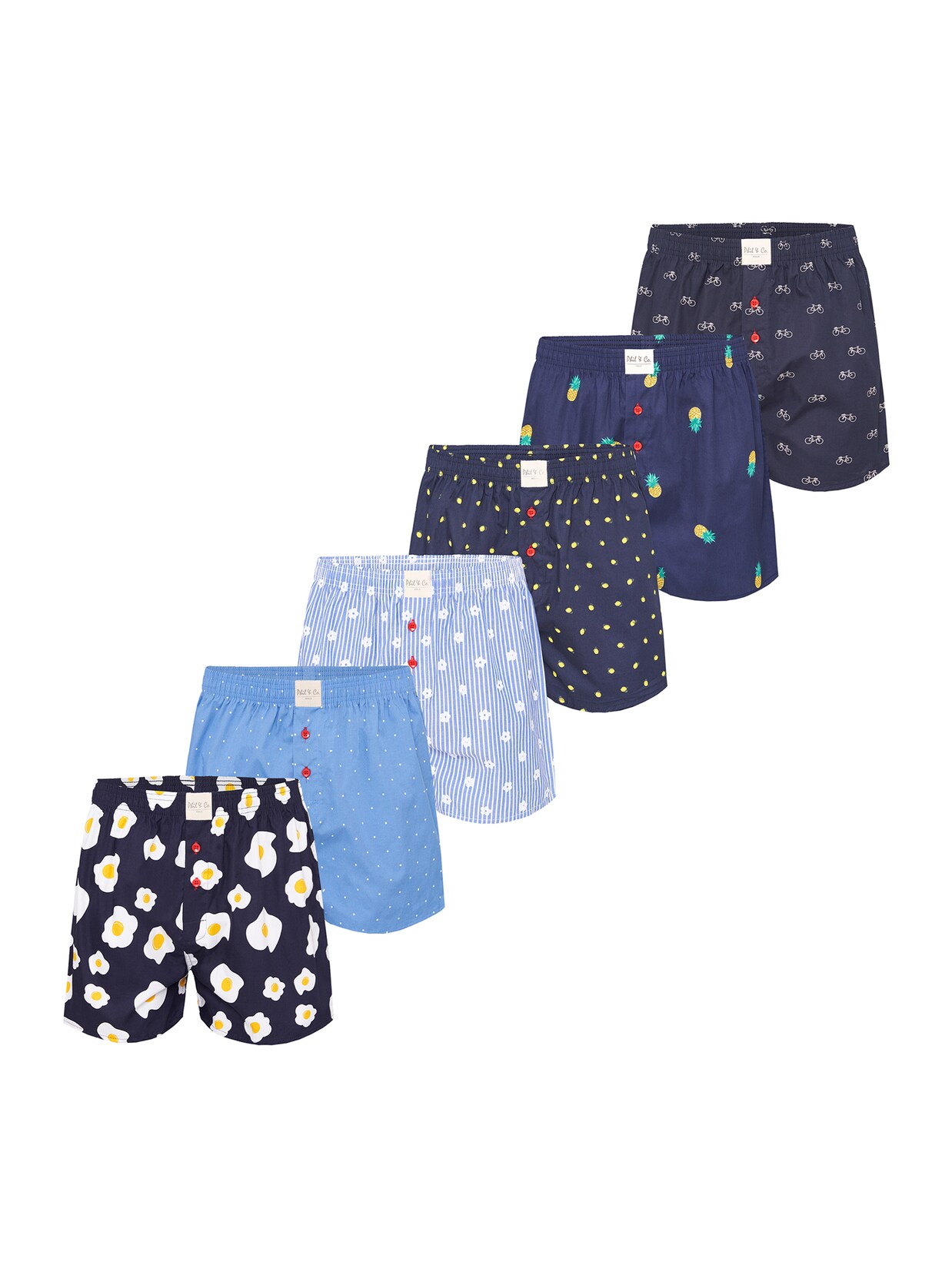 Phil & Co. Berlin Herren Boxer Prints 6er Pack