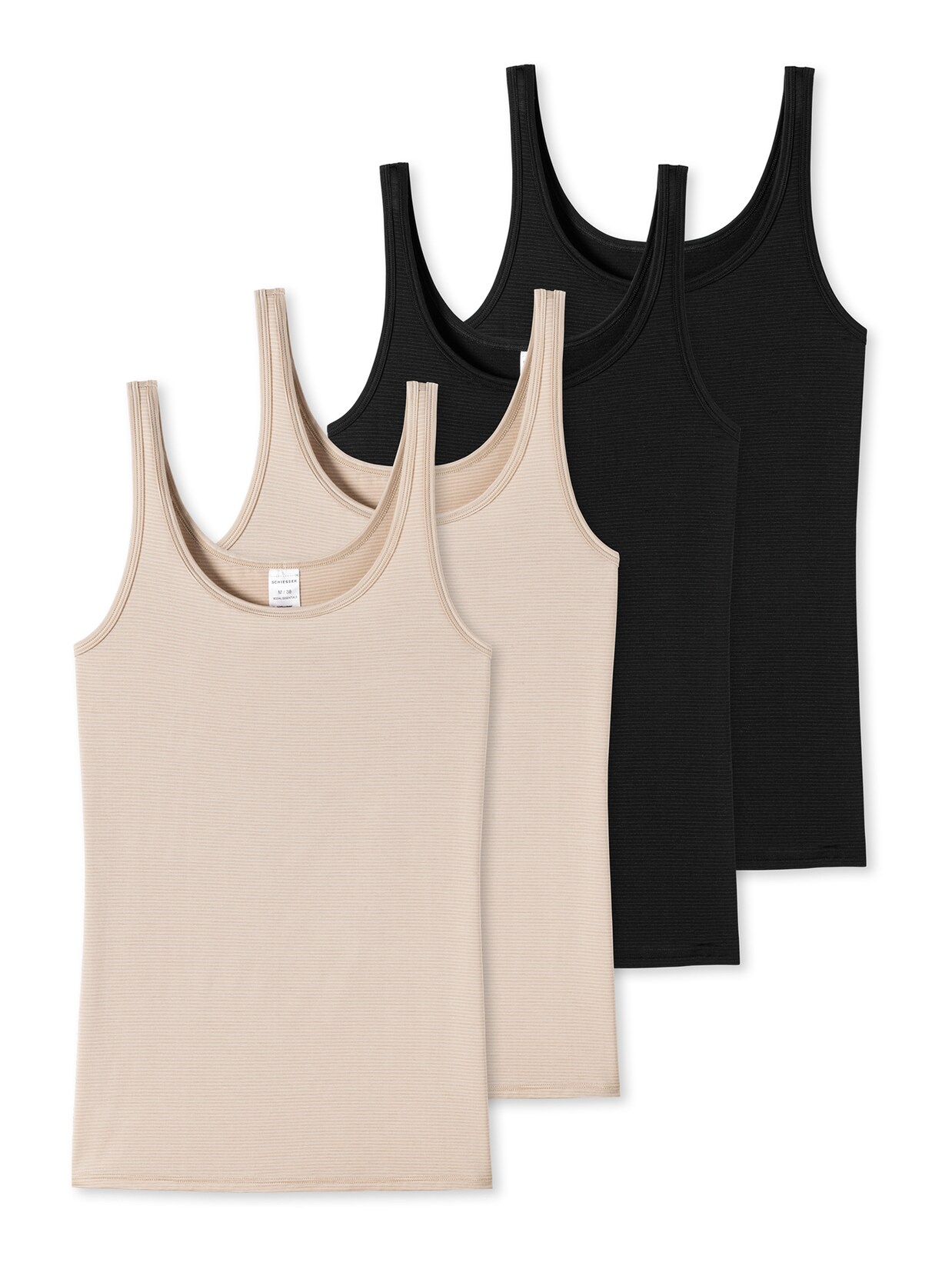 Schiesser Damen Spaghettitop Modal Essentials 4er Pack