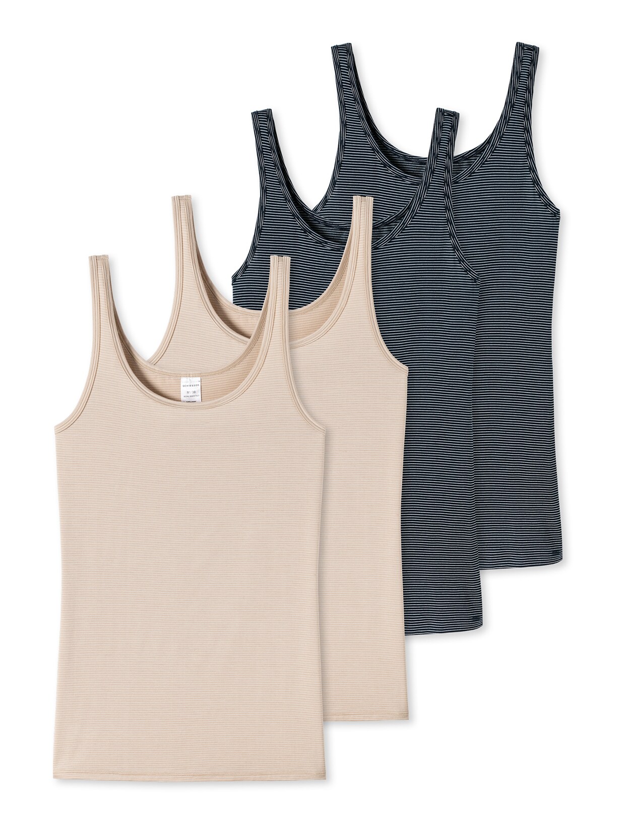 Schiesser Damen Spaghettitop Modal Essentials 4er Pack
