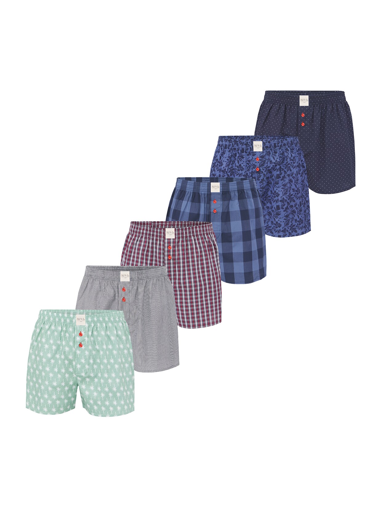 Phil & Co. Berlin Herren Boxer Classic Sets 6er Pack