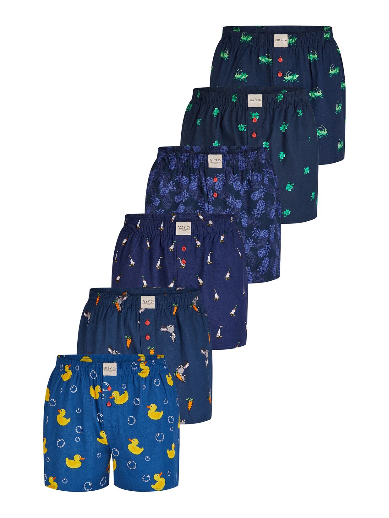 Phil & Co. Berlin Herren Boxer Classic Sets 6er Pack
