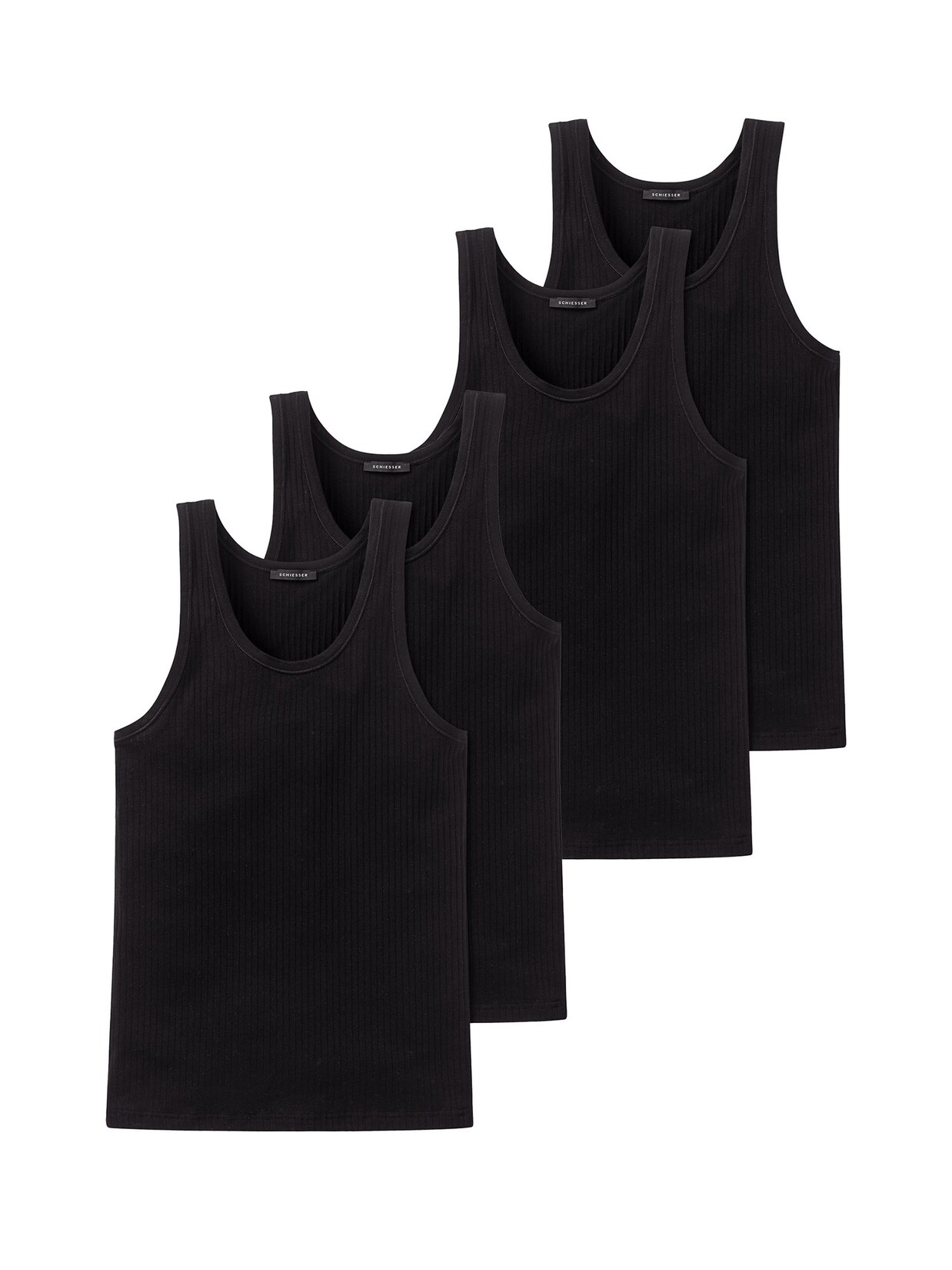 Schiesser Herren Unterhemd Authentic 4er Pack