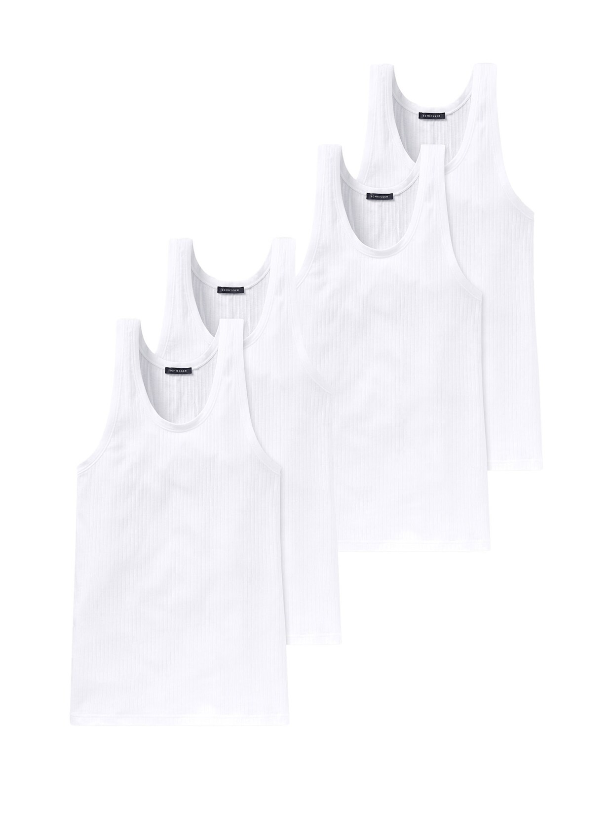 Schiesser Herren Unterhemd Authentic 4er Pack