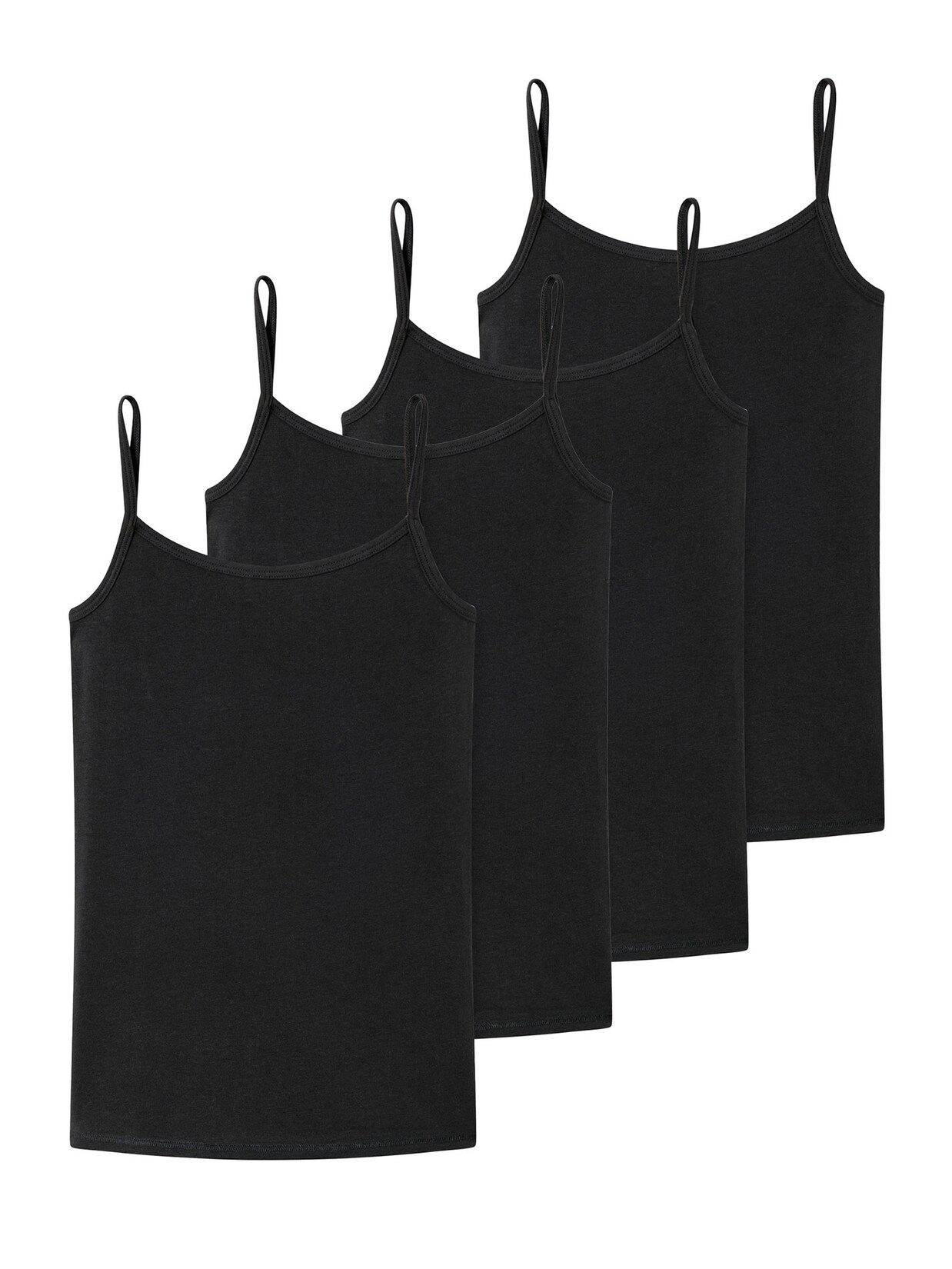 Schiesser Mädchen Spaghettitop 95/5 Organic Cotton 4er Pack
