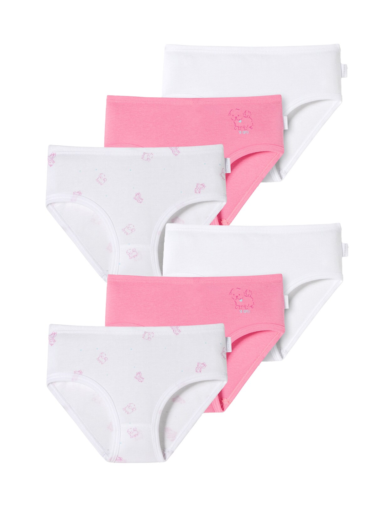 Schiesser Mädchen Slip Fine Rib 6er Pack