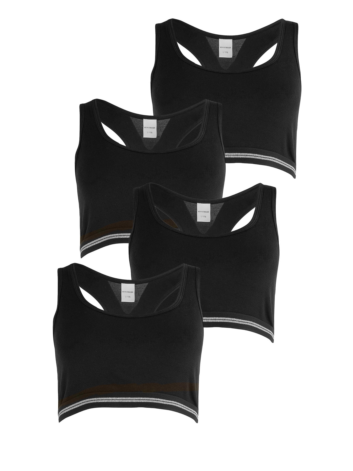 Schiesser M&auml;dchen Bustier Long Life Rib 4er Pack - Bild 1