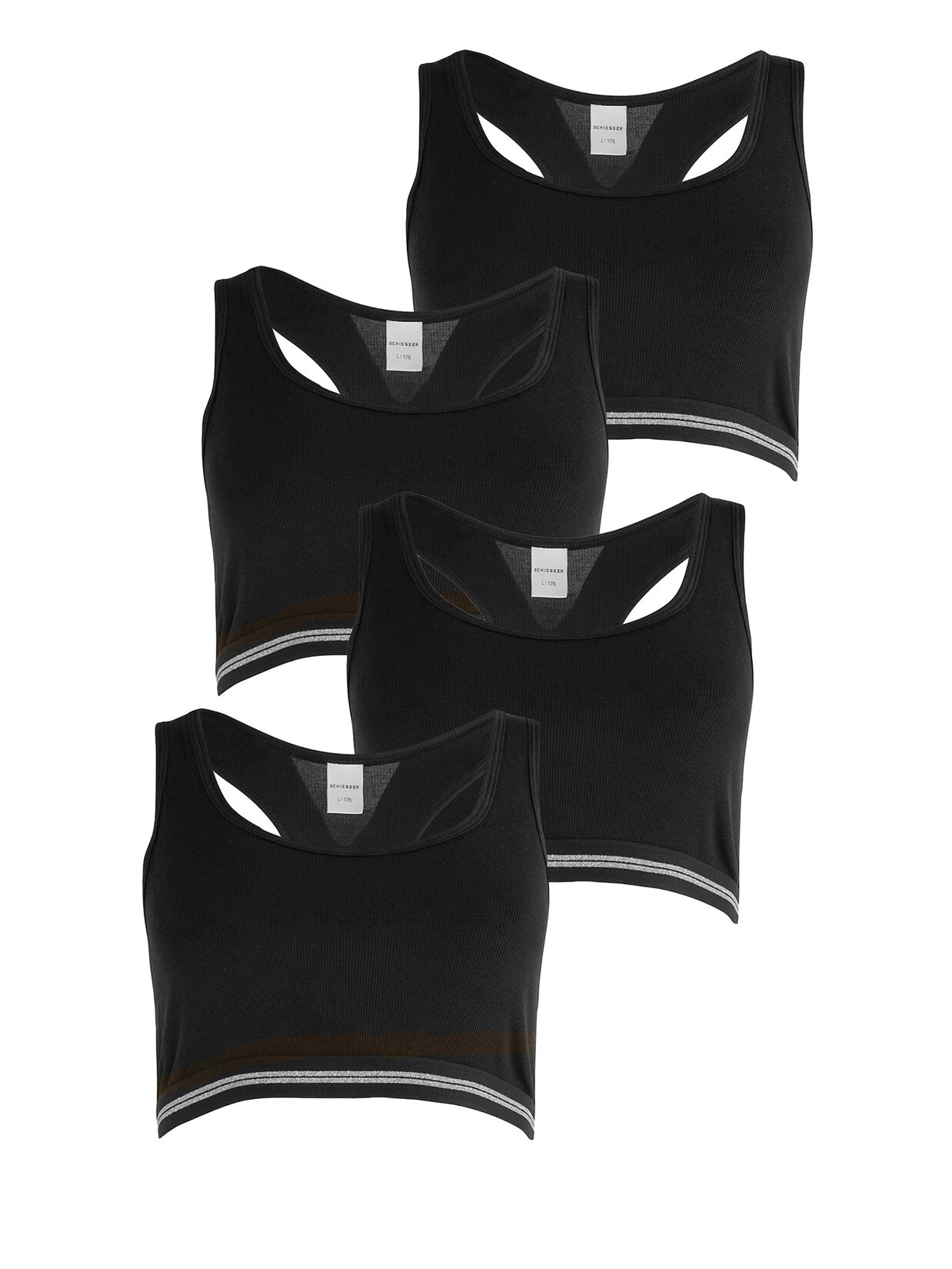 Schiesser Mädchen Bustier Long Life Rib 4er Pack
