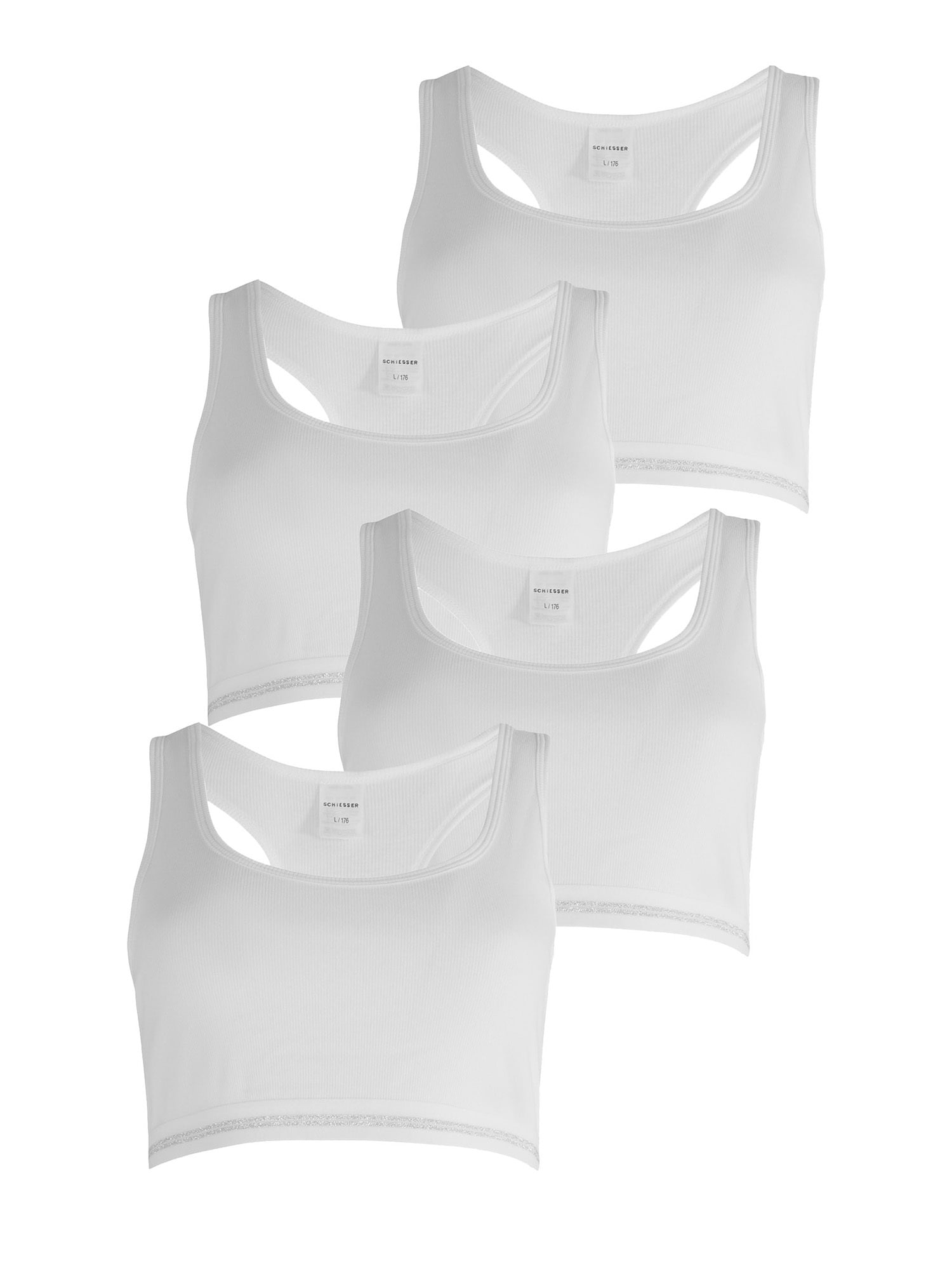 Schiesser M&auml;dchen Bustier Long Life Rib 4er Pack - Bild 1