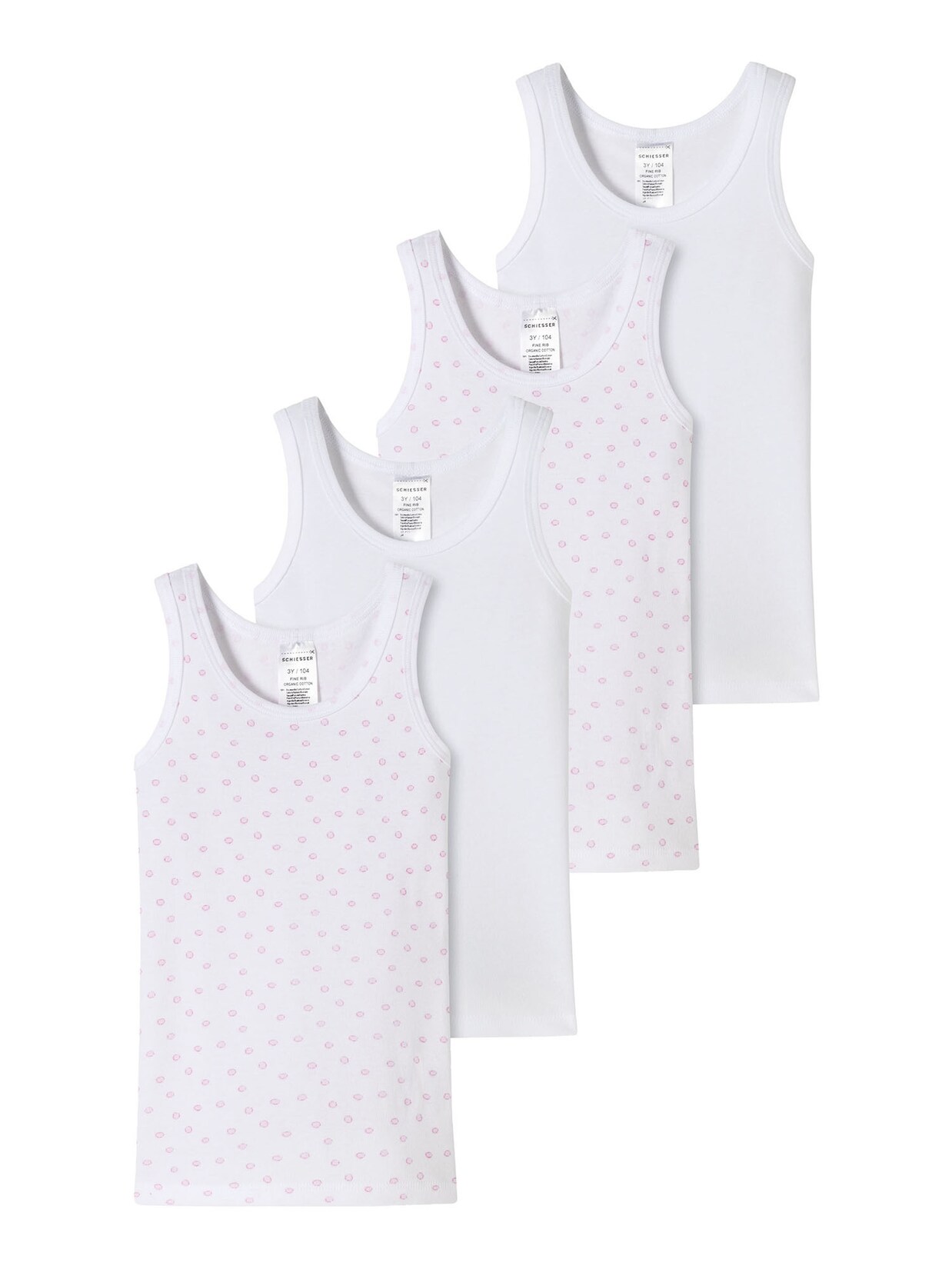 Schiesser Mädchen Unterhemd Allday Basic 4er Pack