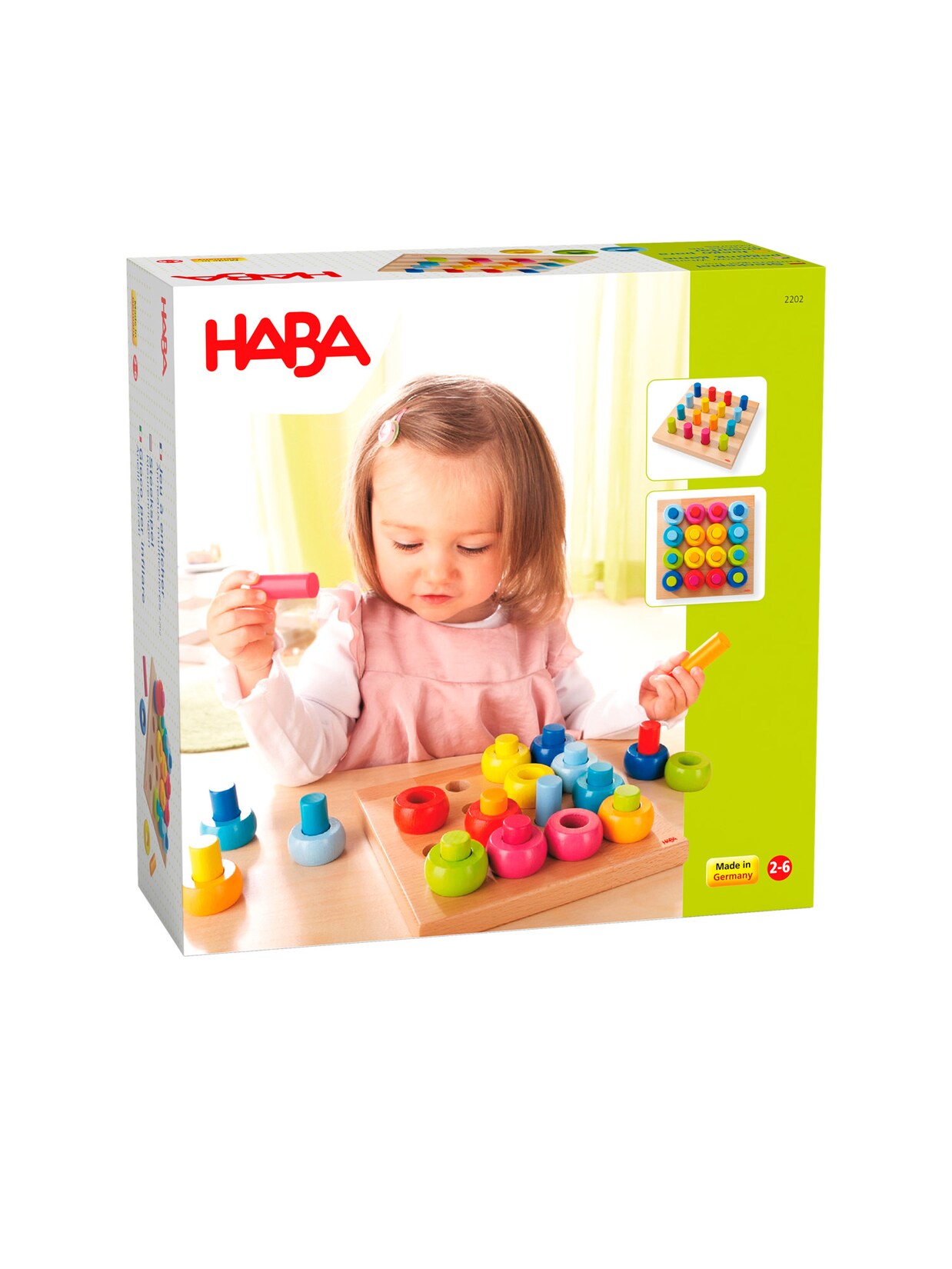 HABA Unisex Steckspielzeug Steckspiel Farbkringel 1er Pack | 04010168022024