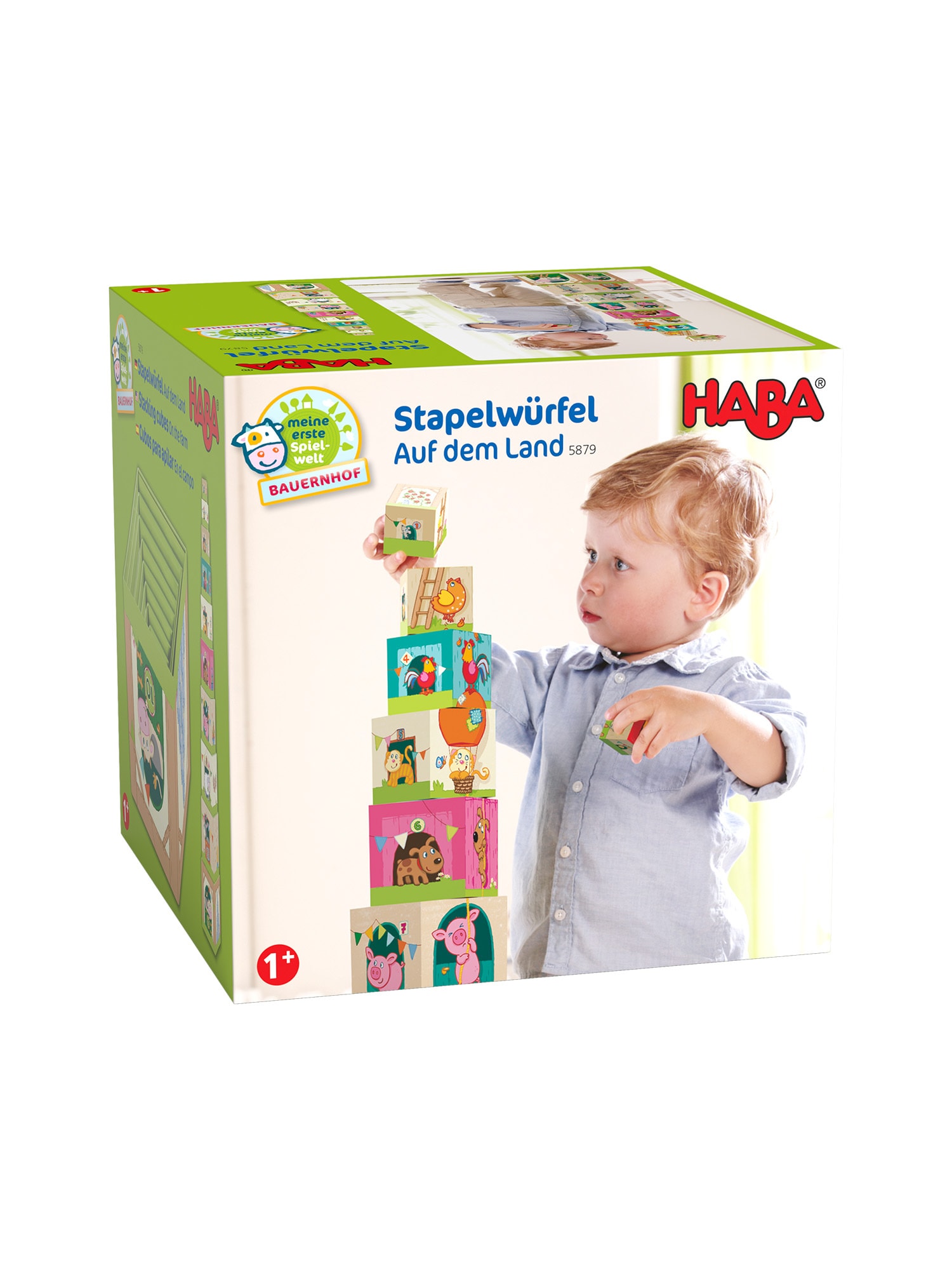HABA Unisex Stapelspielzeug Stapelw&uuml;rfel Auf dem Land 1er Pack - Bild 1