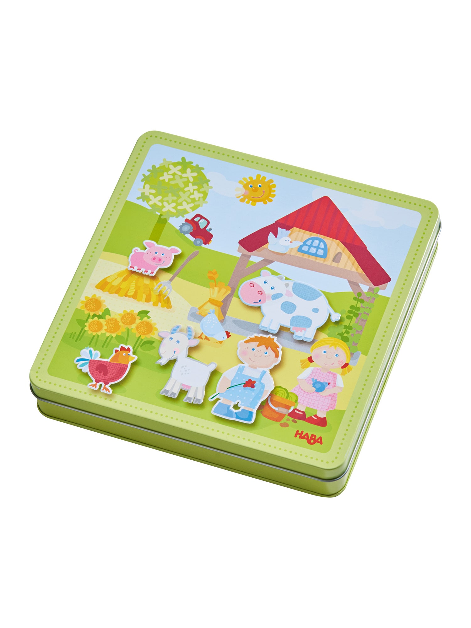 HABA Unisex Puzzle Magnetspiel-Box Peters und Paulines Bauernhof 1er Pack - Bild 1