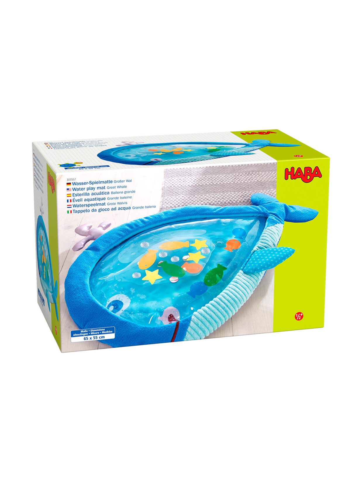 HABA Unisex Spielmatte Wasser-Spielmatte Großer Wal 1er Pack | 04010168251332
