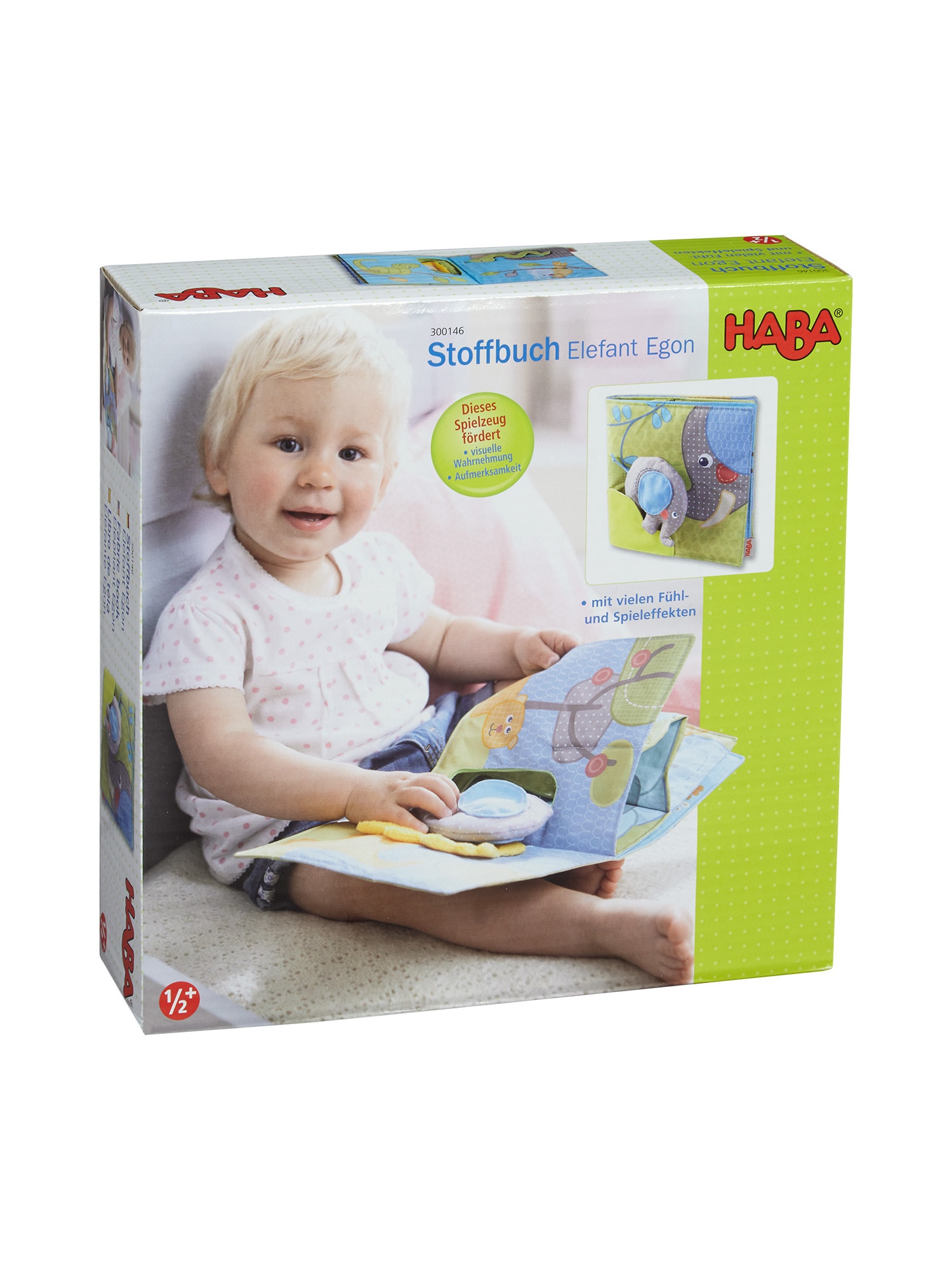 HABA Unisex Stoffbuch Stoffbuch Elefant Egon 1er Pack - Bild 1