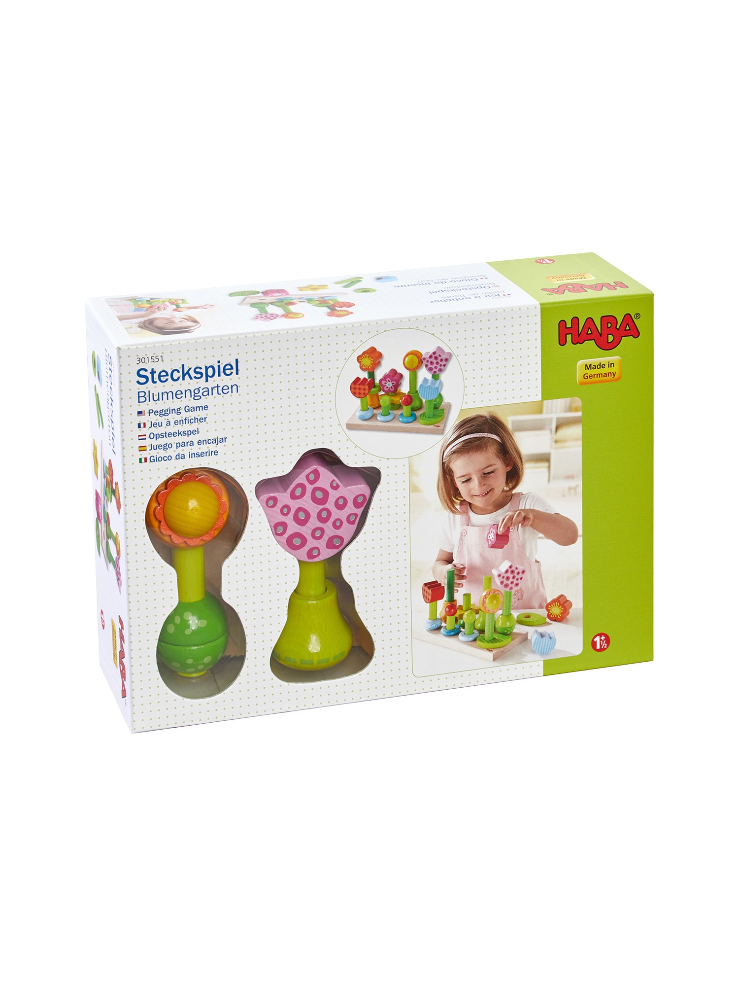 HABA Unisex Steckspielzeug Steckspiel Blumengarten 1er Pack - Bild 1