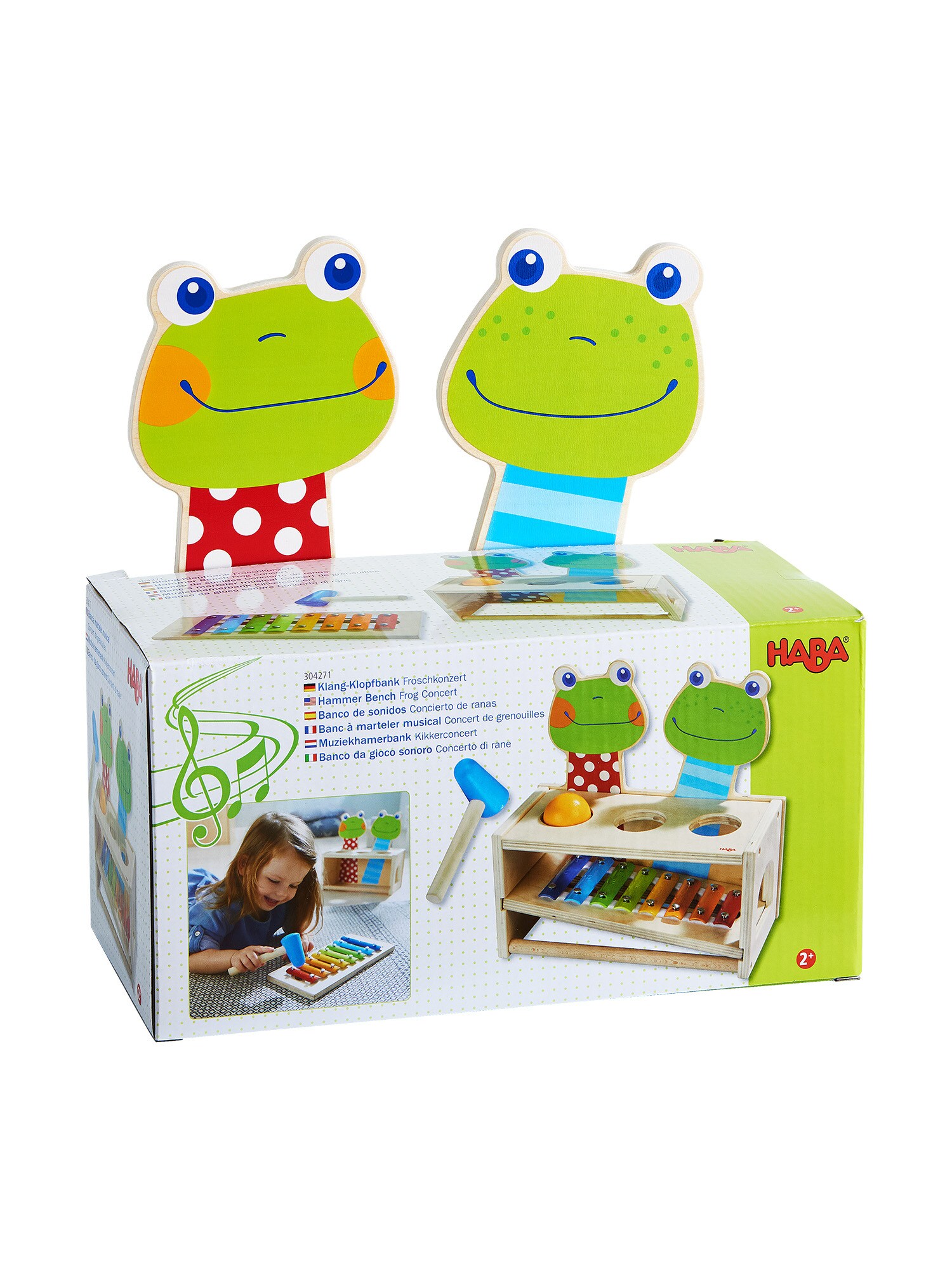 HABA Unisex Lernspielzeug Klang-Klopfbank Froschkonzert 1er Pack - Bild 1