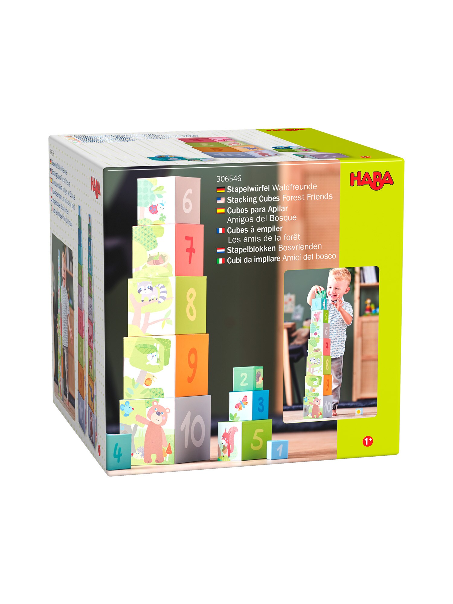 HABA Unisex Stapelspielzeug Stapelw&uuml;rfel Waldfreunde 1er Pack - Bild 1