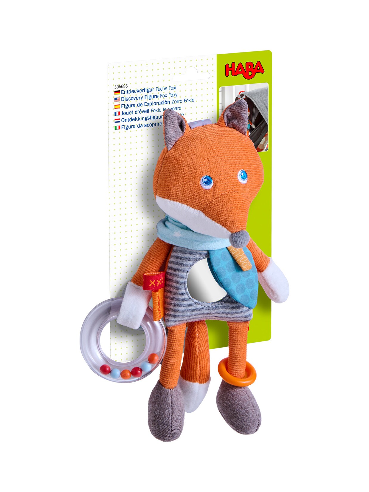 HABA Unisex Stoffpuppe Entdeckerfigur Fuchs Foxi 1er Pack | 04010168261393