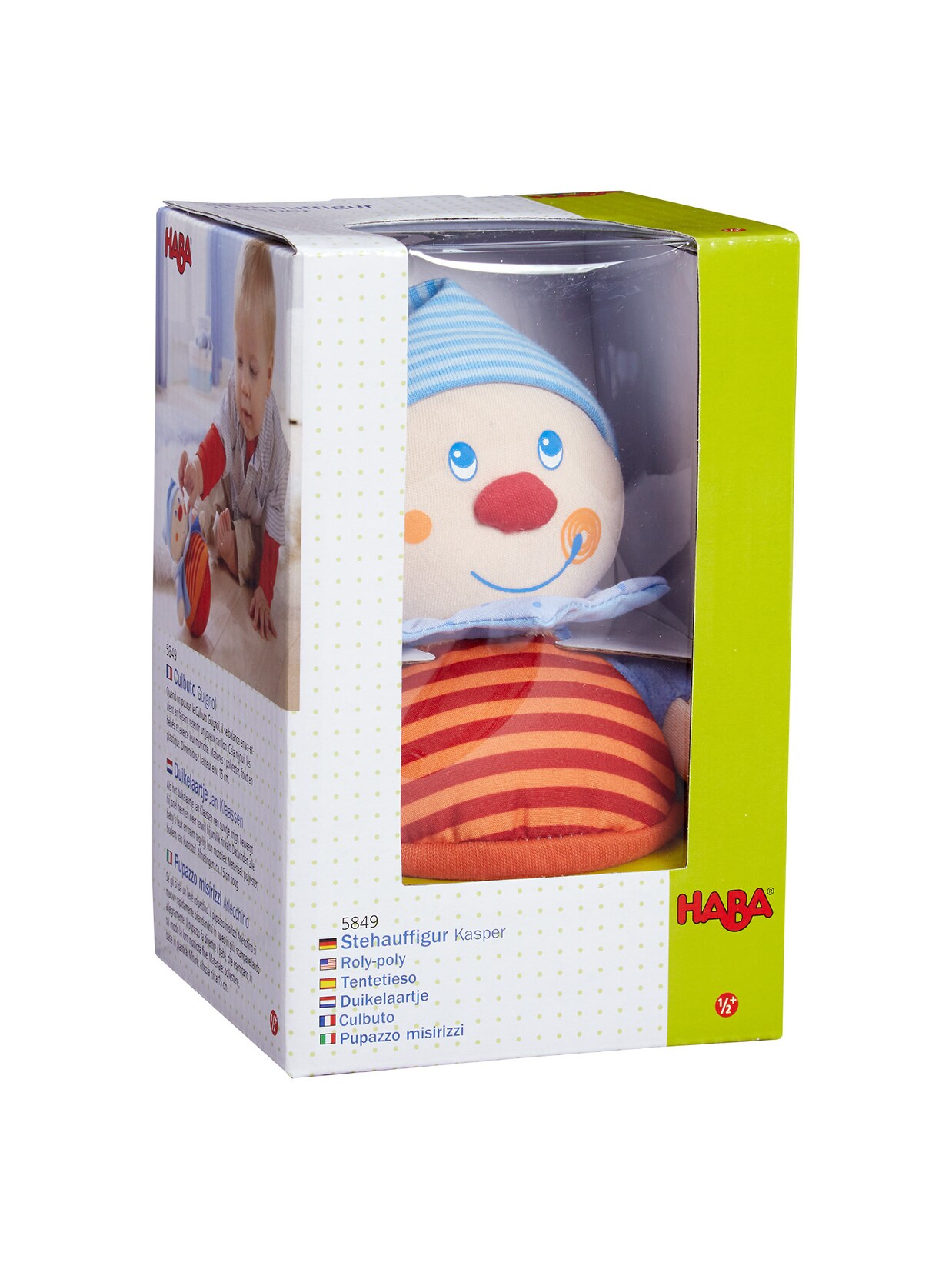 HABA Unisex Stoffpuppe Stehauffigur Kasper 1er Pack