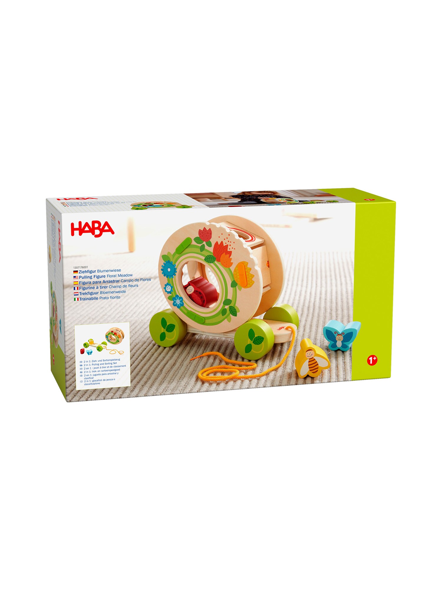 HABA Unisex Nachziehspielzeug Ziehfigur Blumenwiese 1er Pack - Bild 1