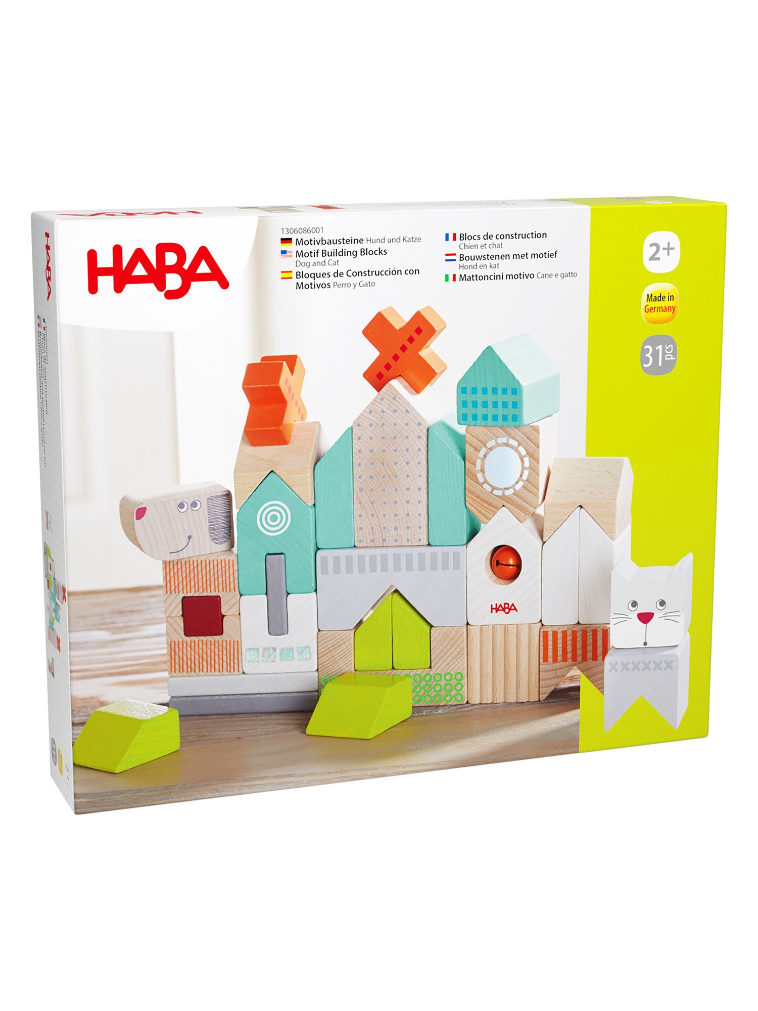 HABA Unisex Spielbausteine Bausteine Hund und Katze 1er Pack - Bild 1
