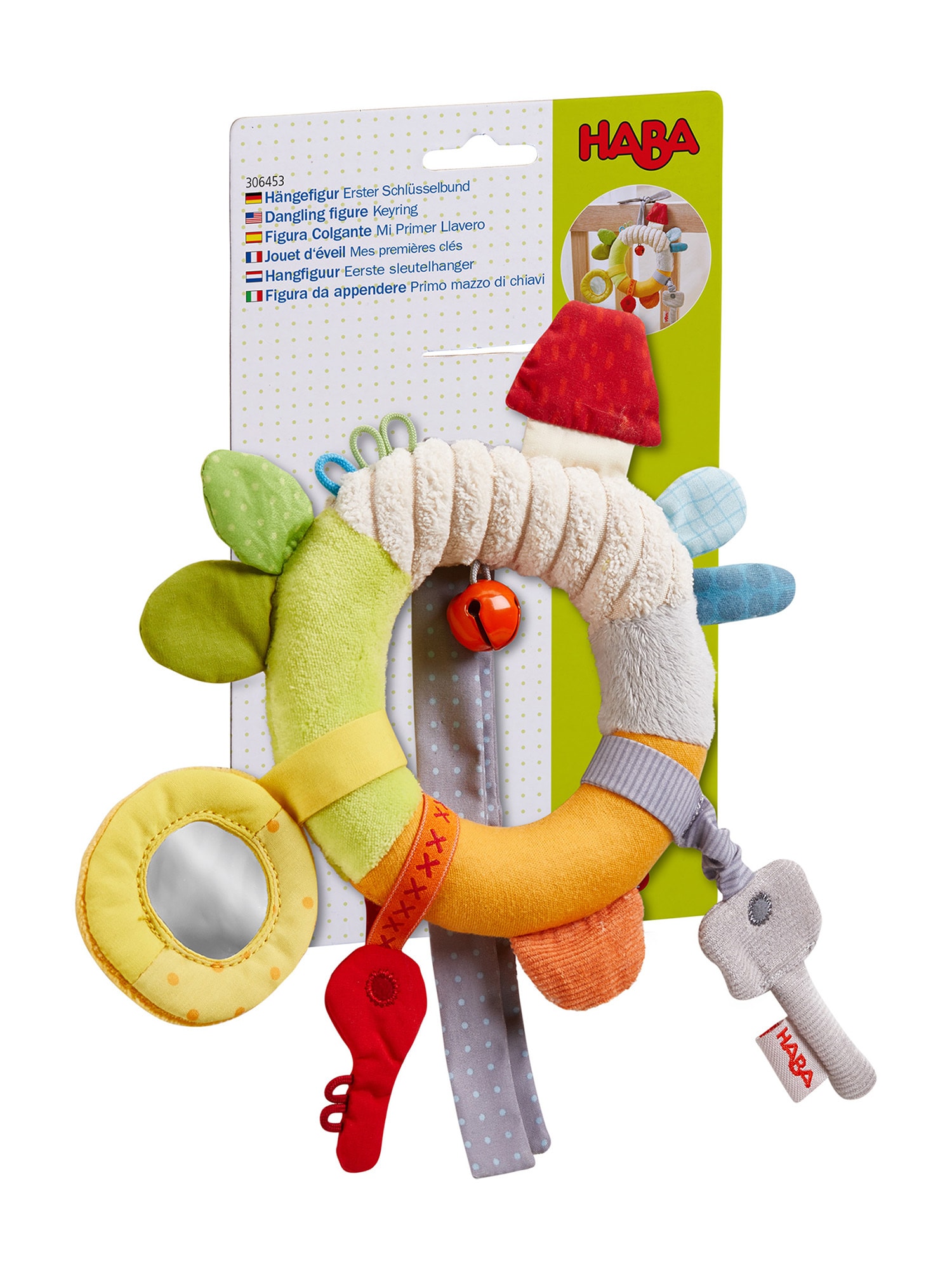 HABA Unisex Greifspielzeug H&auml;ngefigur Erster Schl&uuml;sselbund 1er Pack - Bild 1