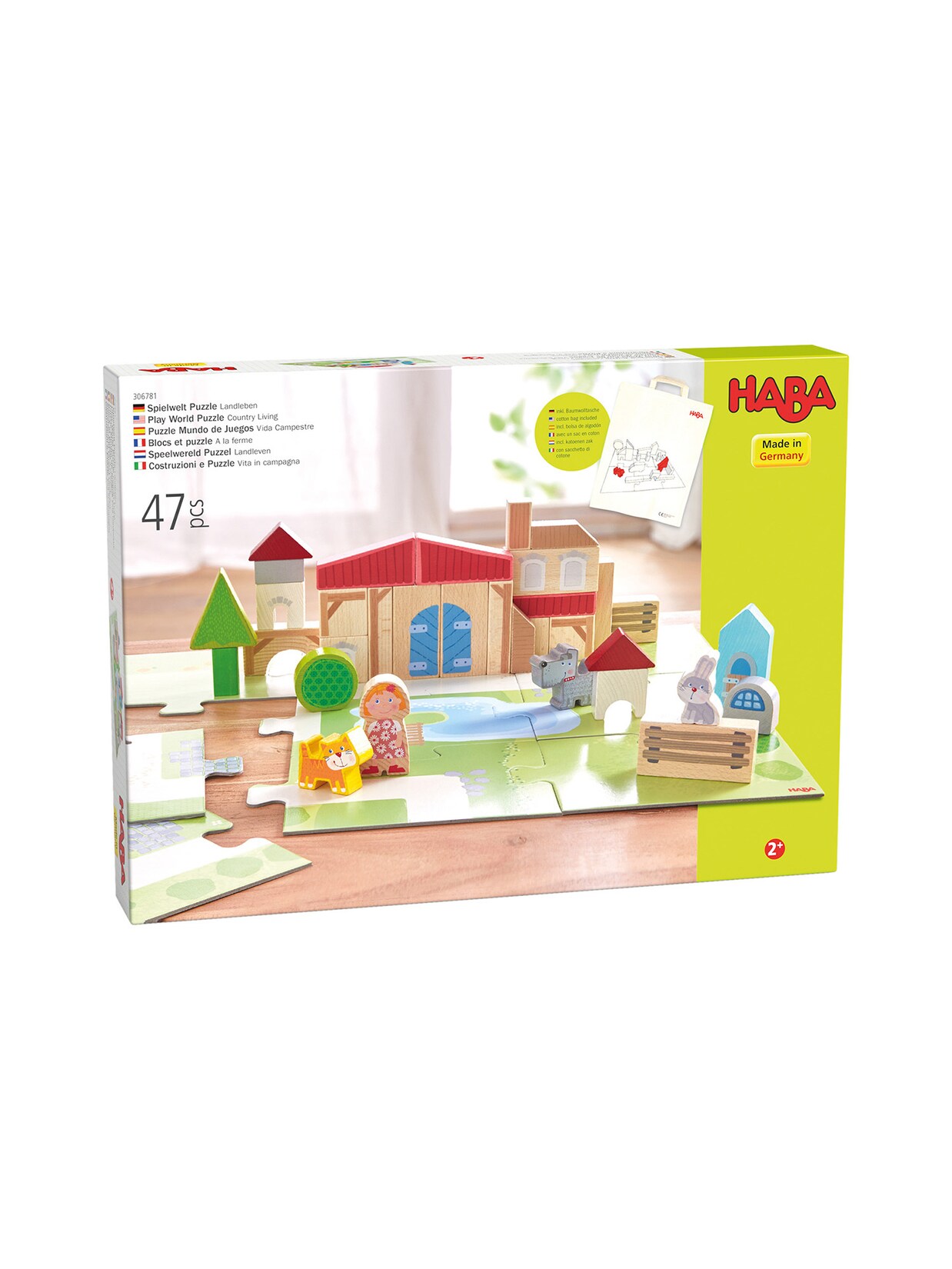 HABA Unisex Puzzle Spielwelt Puzzle Landleben 1er Pack | 04010168262345