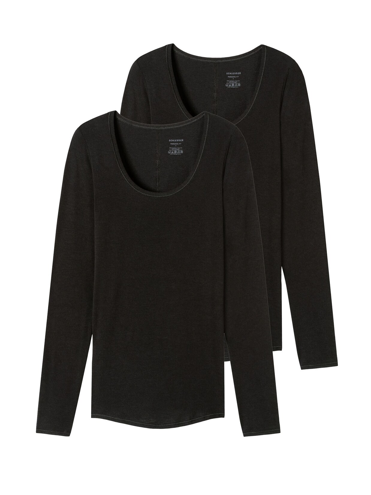 Schiesser Damen Longsleeve Personal Fit 2er Pack