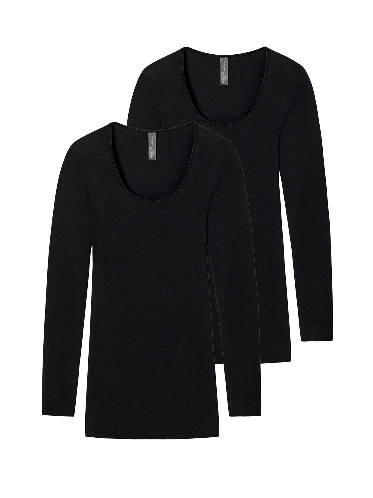 Schiesser Damen Longsleeve Feinripp - Luxury 2er Pack