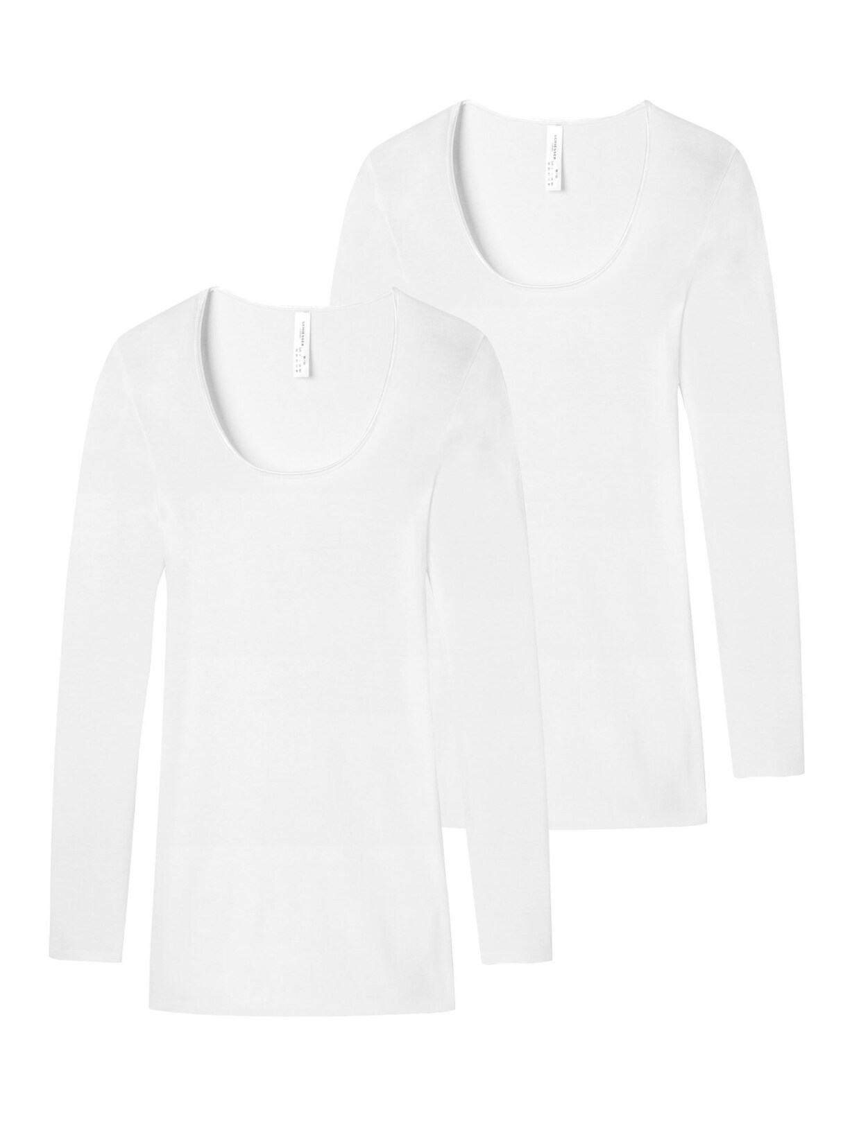 Schiesser Damen Longsleeve Feinripp - Luxury 2er Pack