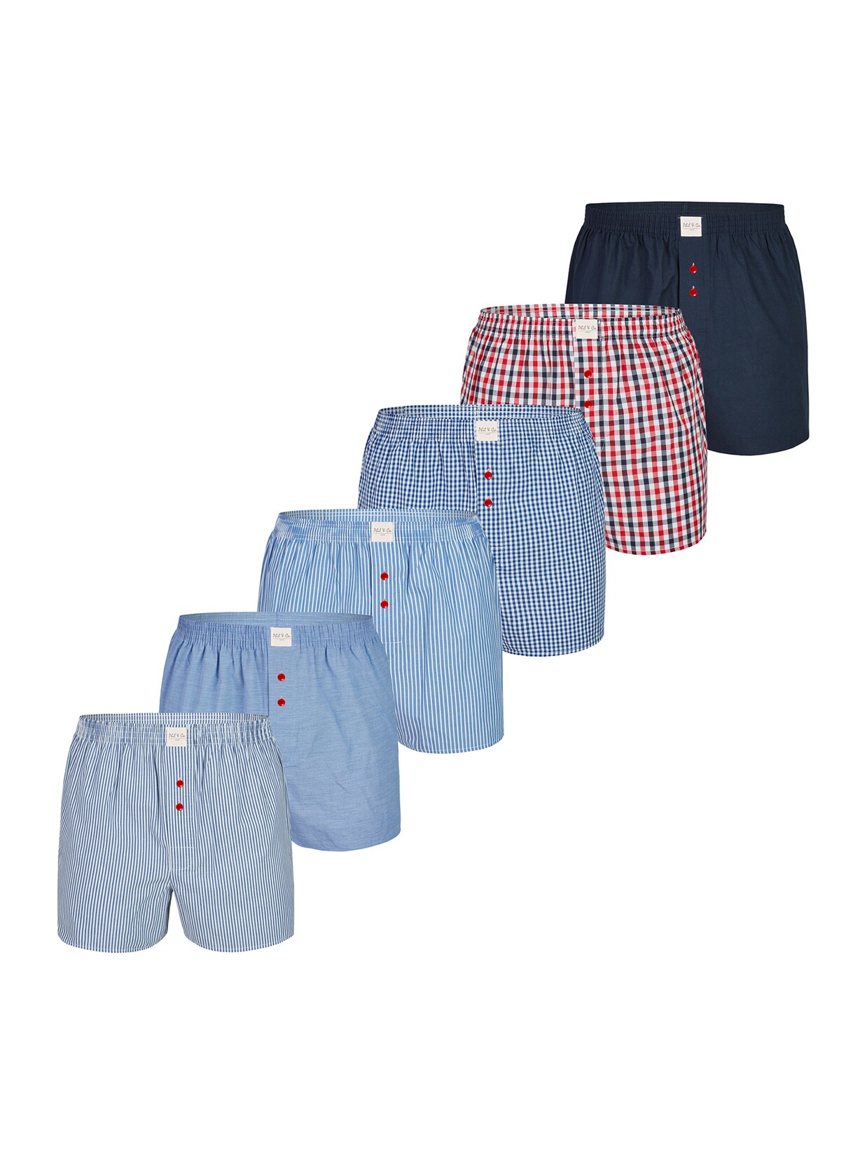 Phil & Co. Berlin Herren Boxer Classic Sets 6er Pack