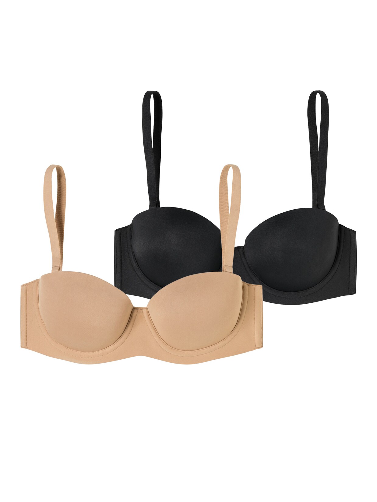 Schiesser Damen Bügel-BH Bandeau mit Schale - Unique Micro 2er Pack