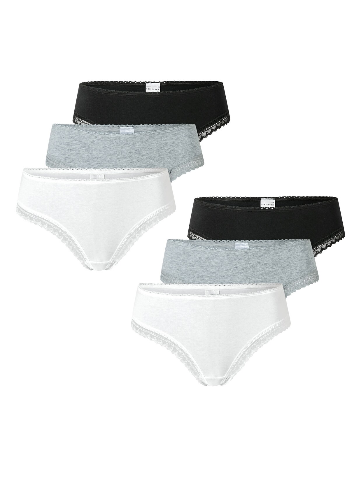 Schiesser Damen Tanga Modern Multipacks 6er Pack